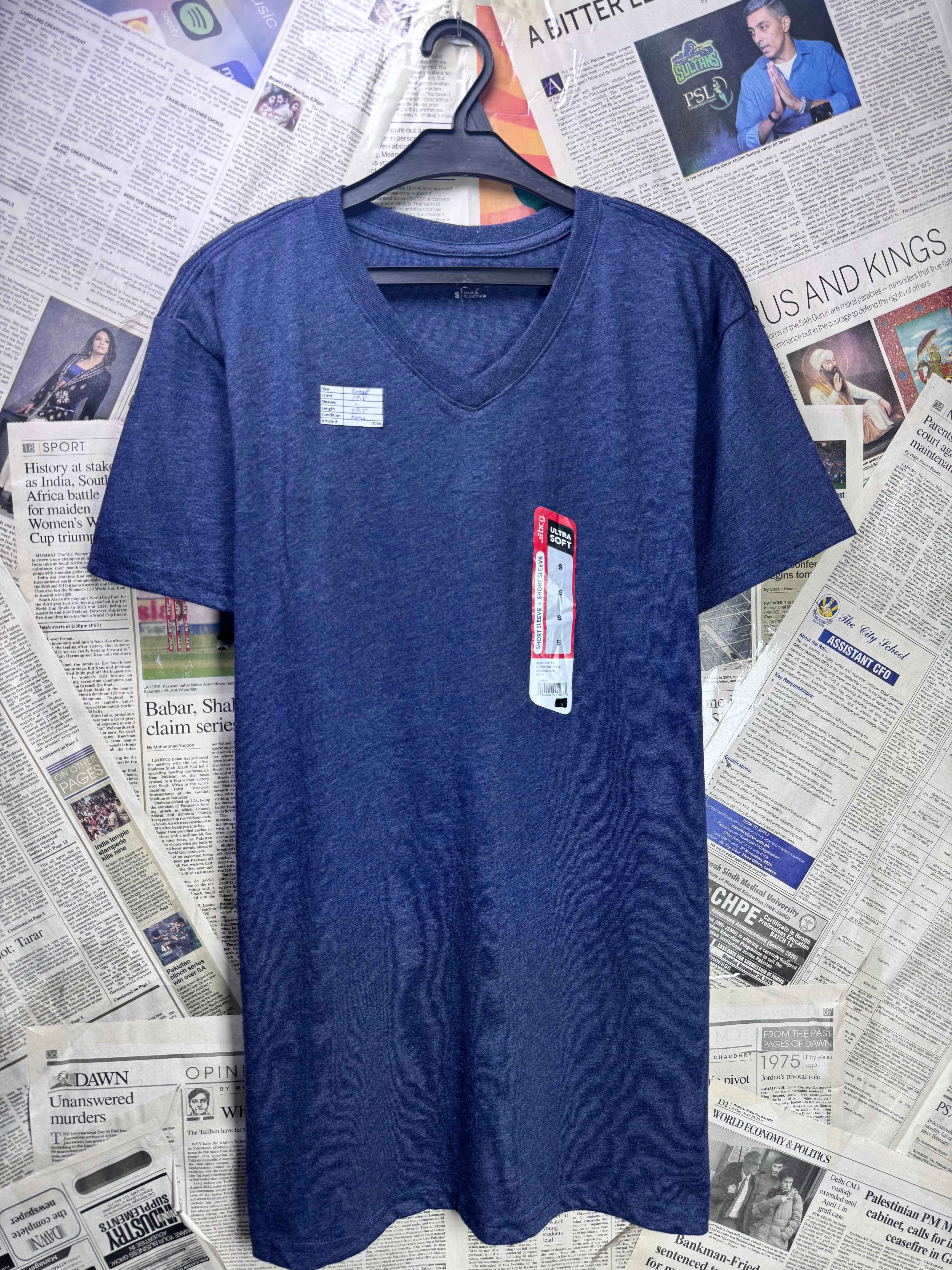 Bcg® Small | Chest: 19.5" | Blue | T-Shirt | Cotton - Poly | 3746 - Genuine Maal