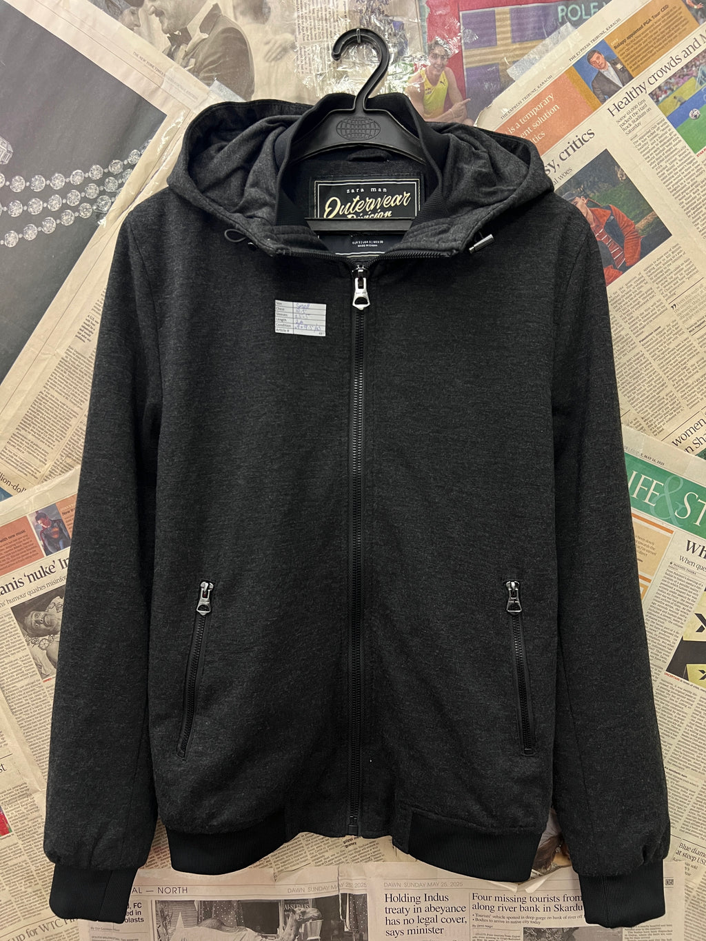 Zara® Small | Chest: 19.5" | Black | Full Zip Hoodie | 487 - Genuine Maal