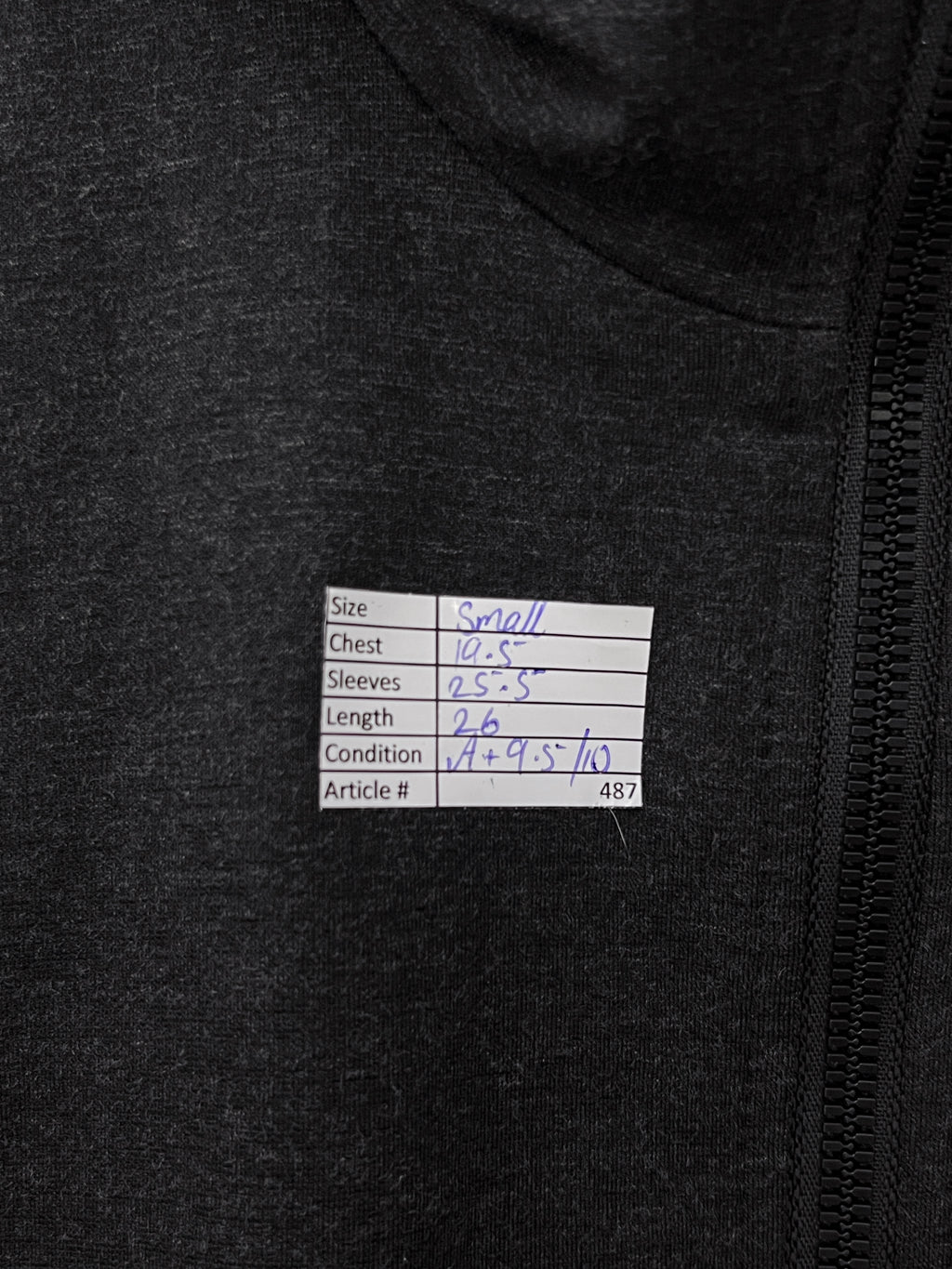 Zara® Small | Chest: 19.5" | Black | Full Zip Hoodie | 487 - Genuine Maal