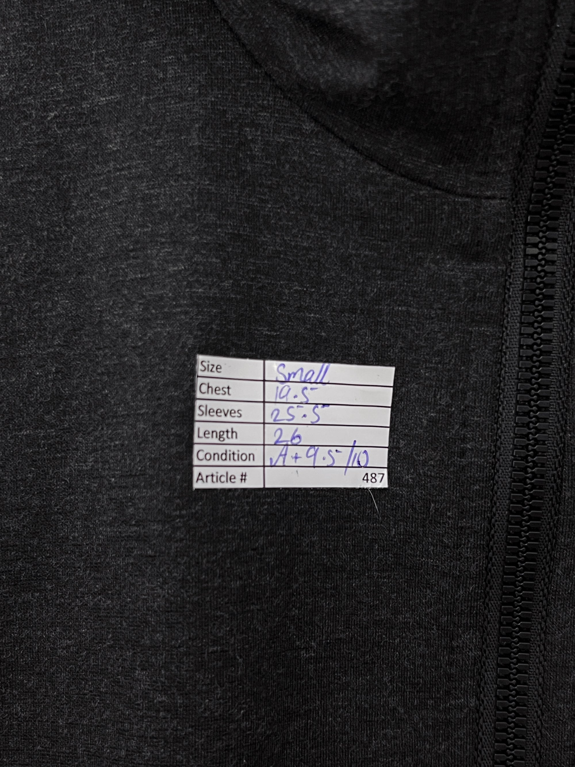 Zara® Small | Chest: 19.5" | Black | Full Zip Hoodie | 487 - Genuine Maal