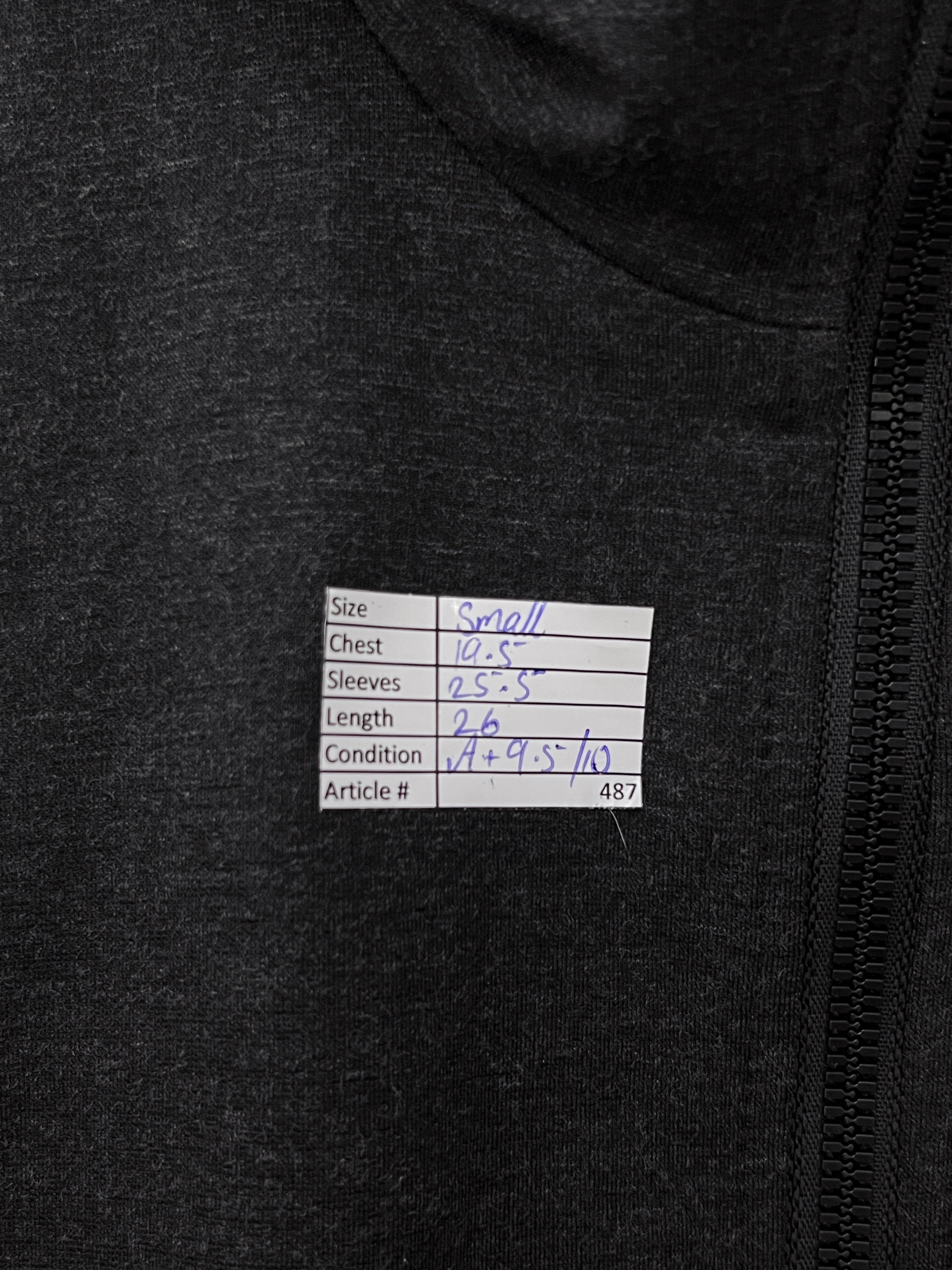 Zara® Small | Chest: 19.5" | Black | Full Zip Hoodie | 487 - Genuine Maal