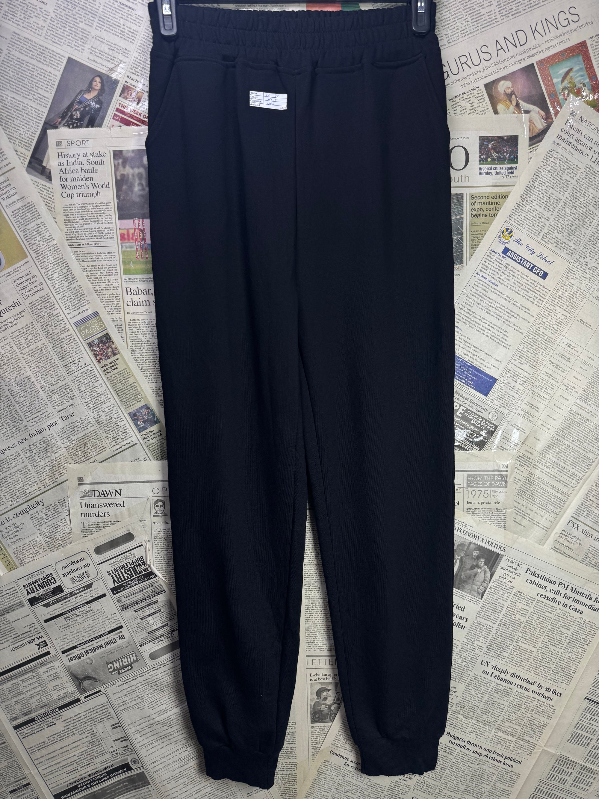 Women - Yovela® Waist: 26" to 28" | Black | Trousers | Poly - Rayon | 1346 - Genuine Maal