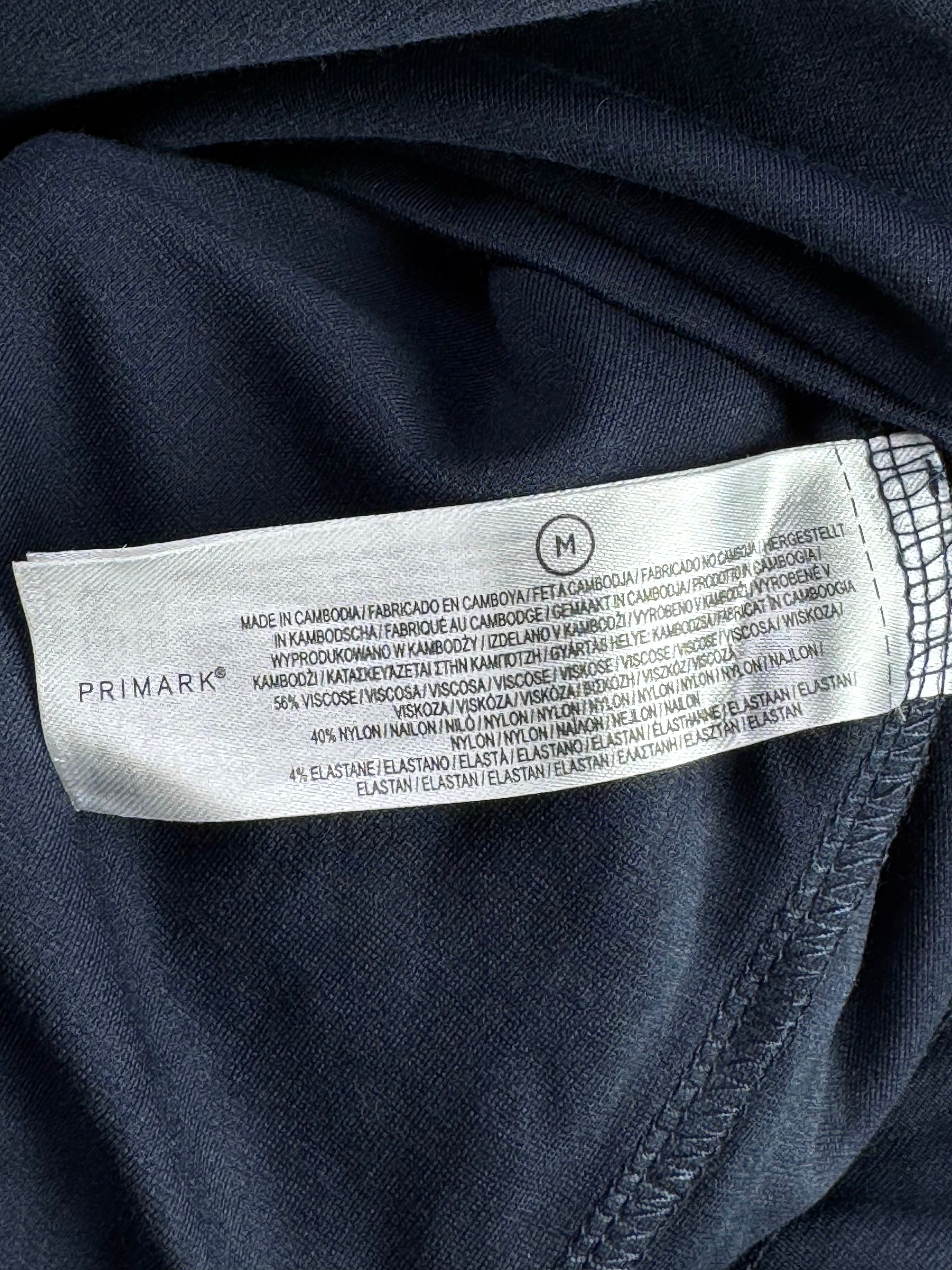 Primark® Small | Chest: 19" | Blue | Slim Fit T-Shirt | Viscose - Nylon - Elastane | 4683 - Genuine Maal