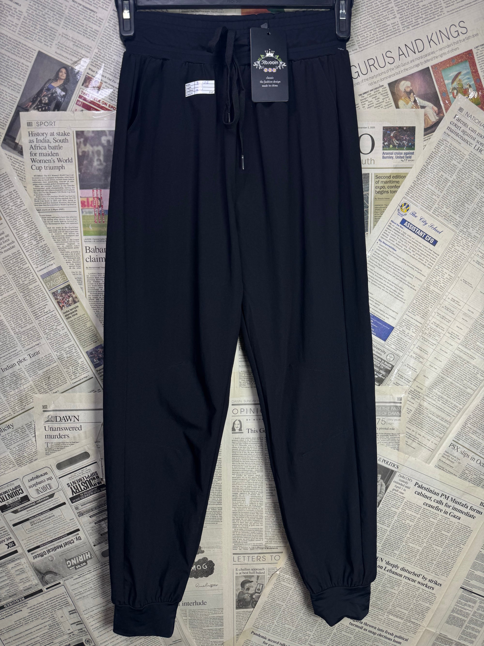 Kojooin® Waist: 26" to 28" | Black | Trousers | Nylon - Spandex | 1340 - Genuine Maal