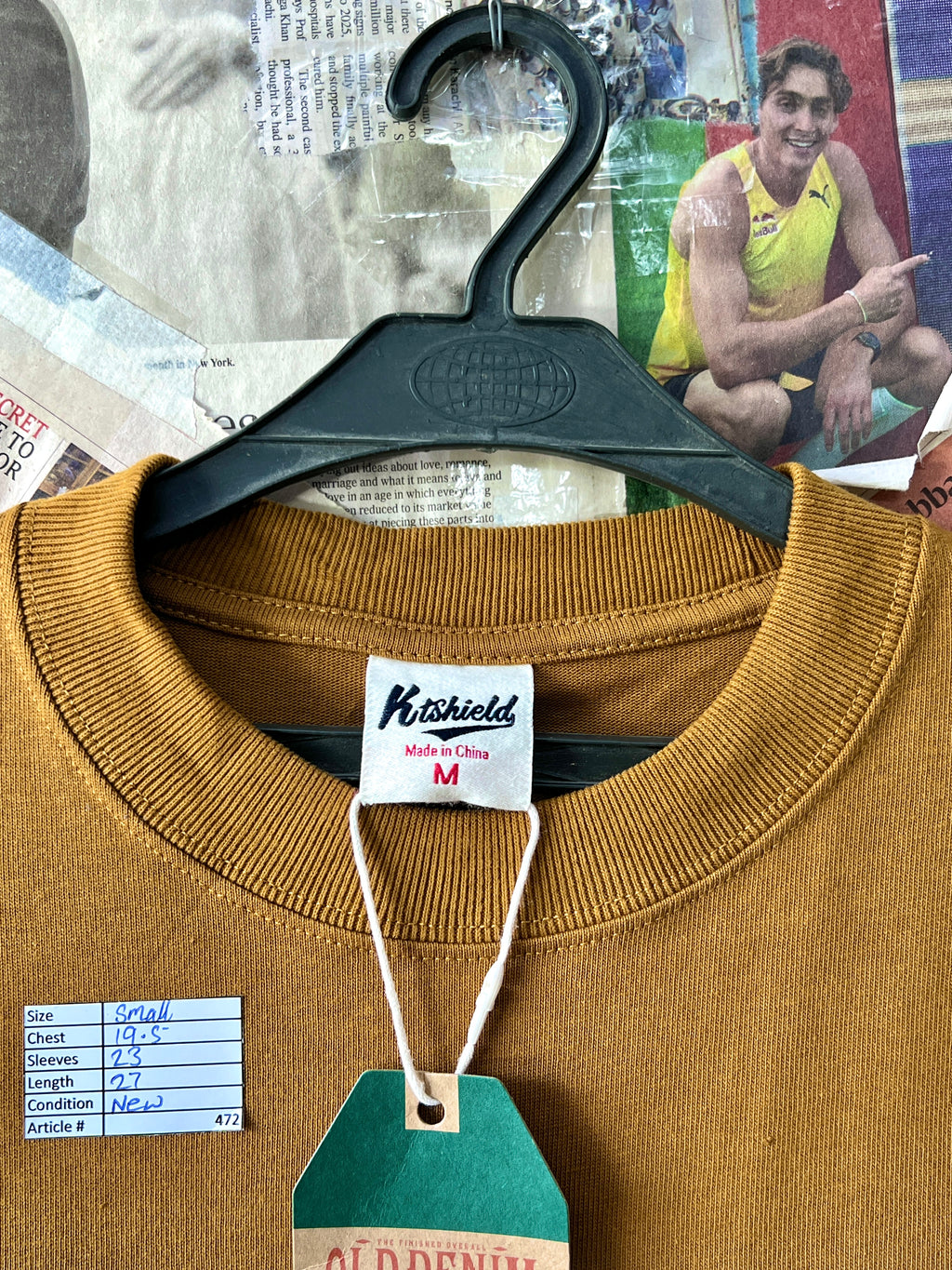 KtShield® Small | Chest: 19.5" | Mustard | Sweat Shirt | 472 - Genuine Maal
