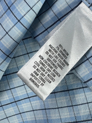 Bonobos® Medium | Chest: 21.5" | Blue Check | Performance Shirt | Nylon - Spandex | 3546 - Genuine Maal