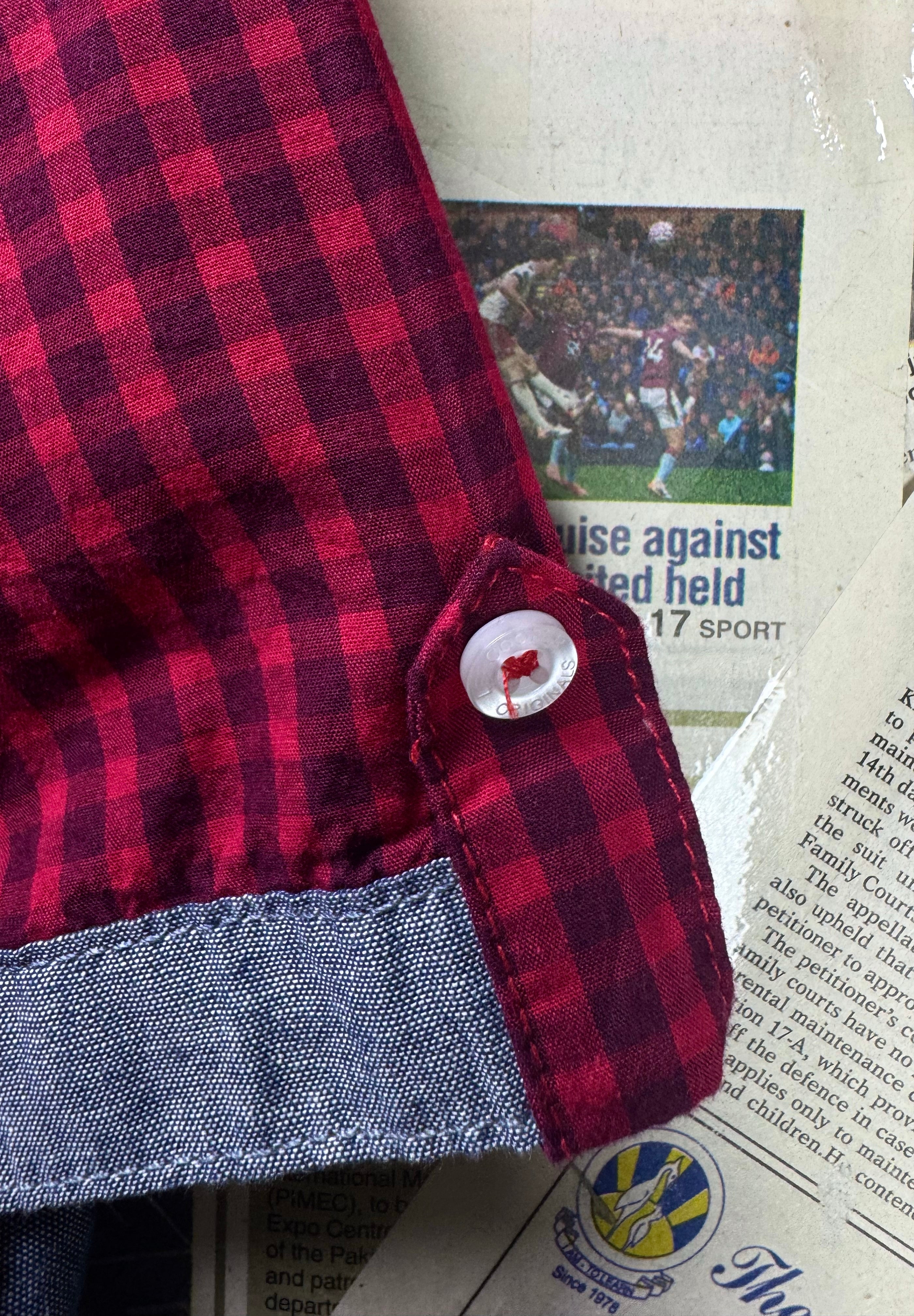 Lee Cooper® Small | Chest: 20.5" | Red Check | Shirt | 3525 - Genuine Maal