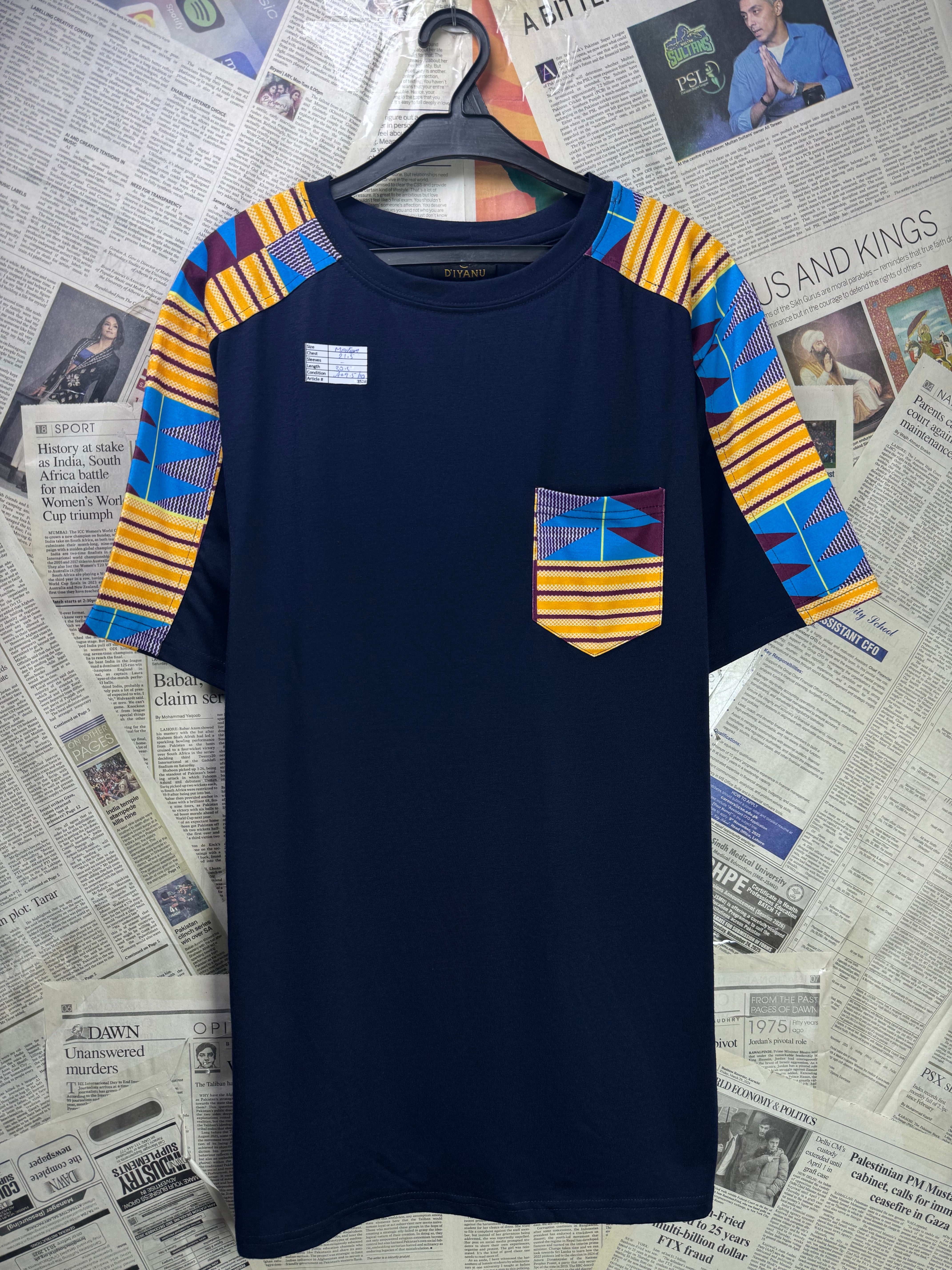 D'yanu® Medium | Chest: 21.5" | Blue | T-Shirt | Poly - Spandex | 3528 - Genuine Maal