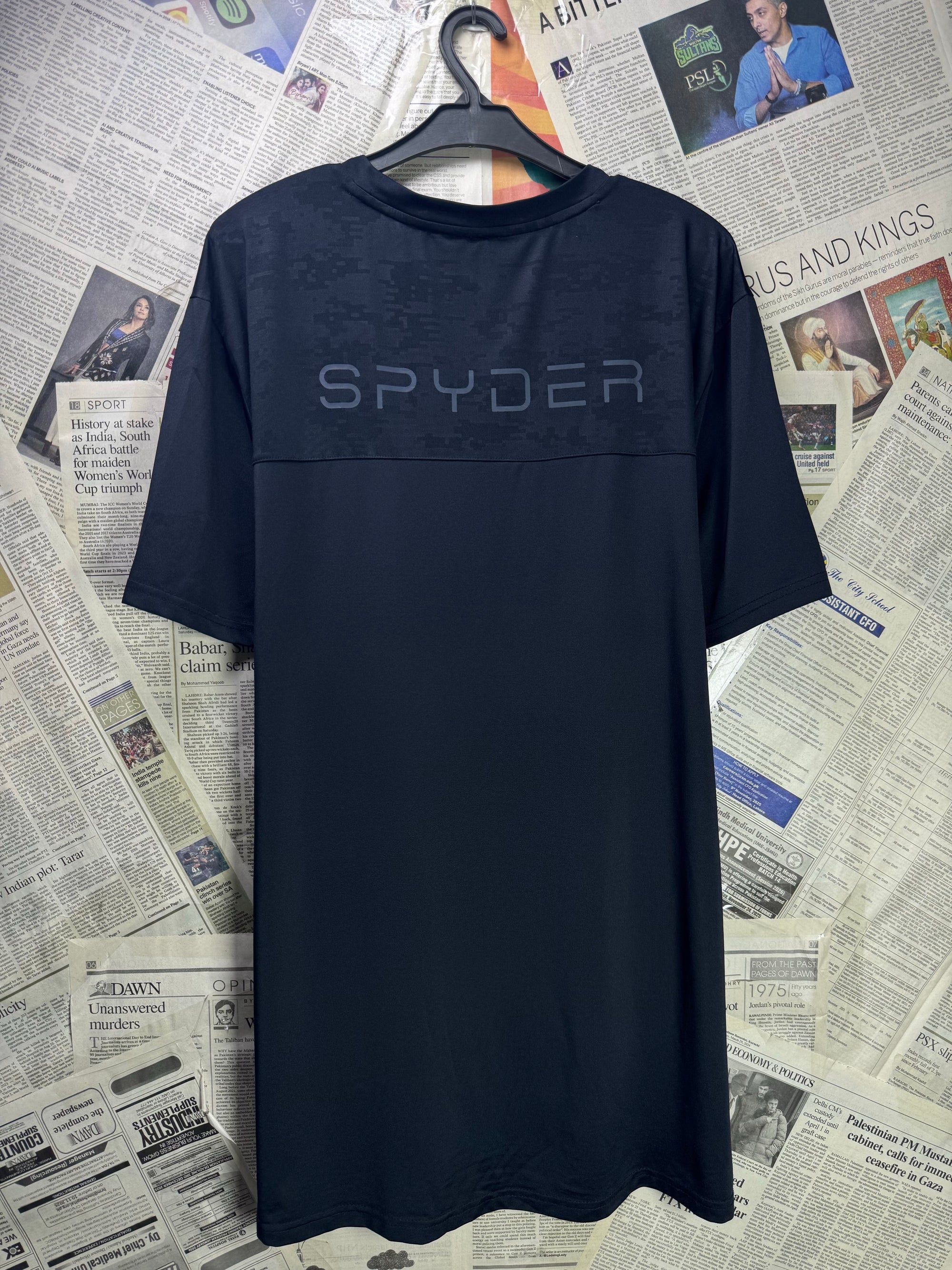 Spyder® Large | Grey | Chest: 23.5" | Gym T-Shirt | 3526 - Genuine Maal