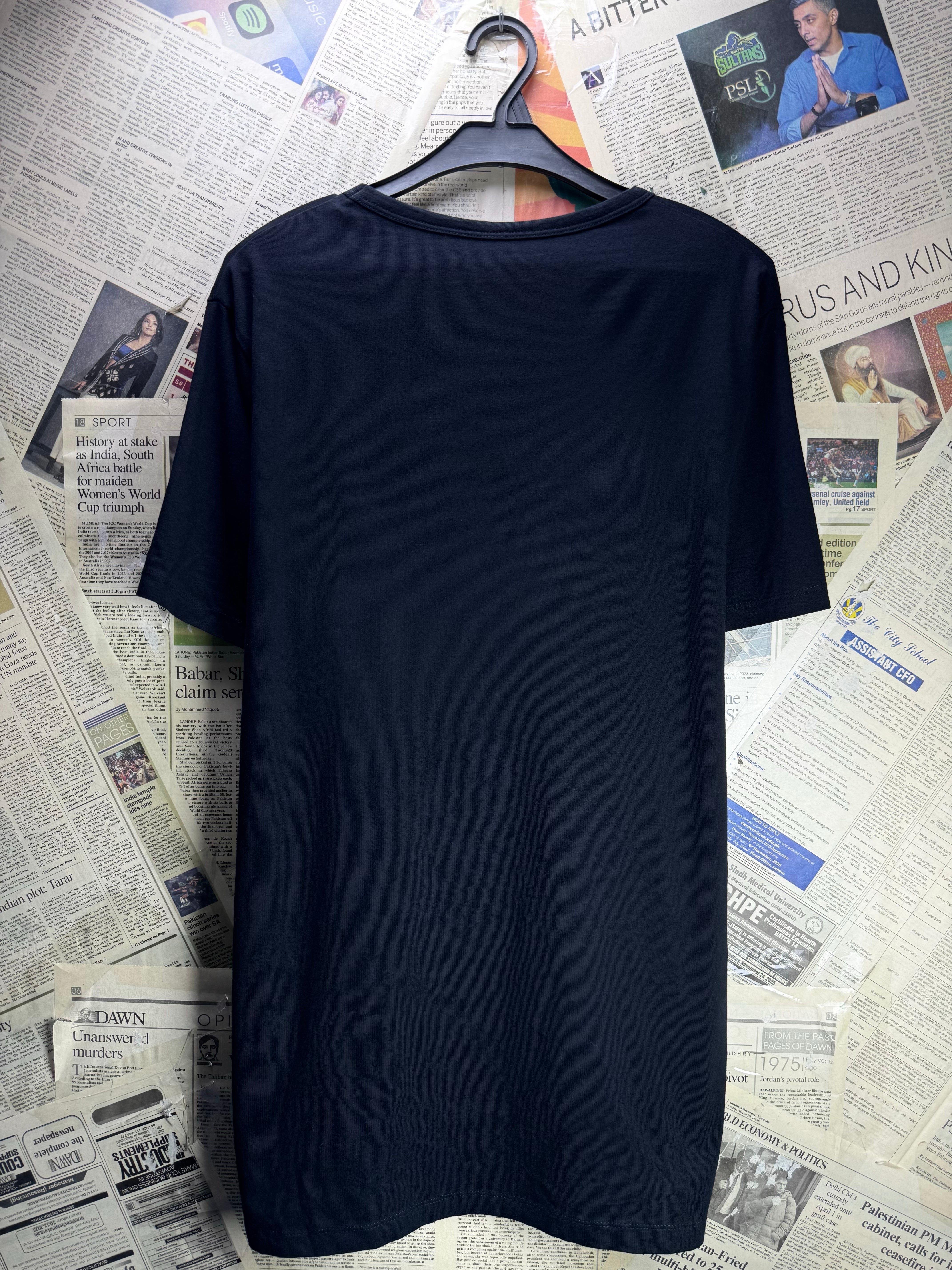 Jack&Jones® Small | Chest: 21" | Black | T-Shirt | Cotton - Elastane | 4678 - Genuine Maal