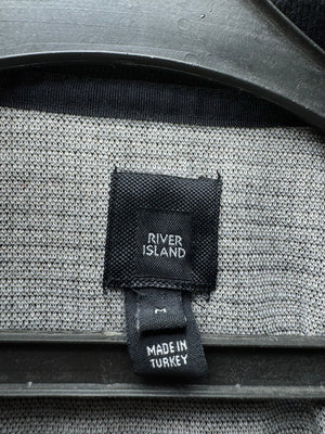 River Island® Small | Chest: 20.5" | Black | Polo Shirt | Cotton - Elastane | 4494 - Genuine Maal