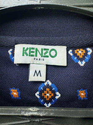 Kenzo Paris® Medium | Chest: 21.5" | Medallions Print | Polo | Polyamide - Elastane | Made in Portugal | 3532 - Genuine Maal