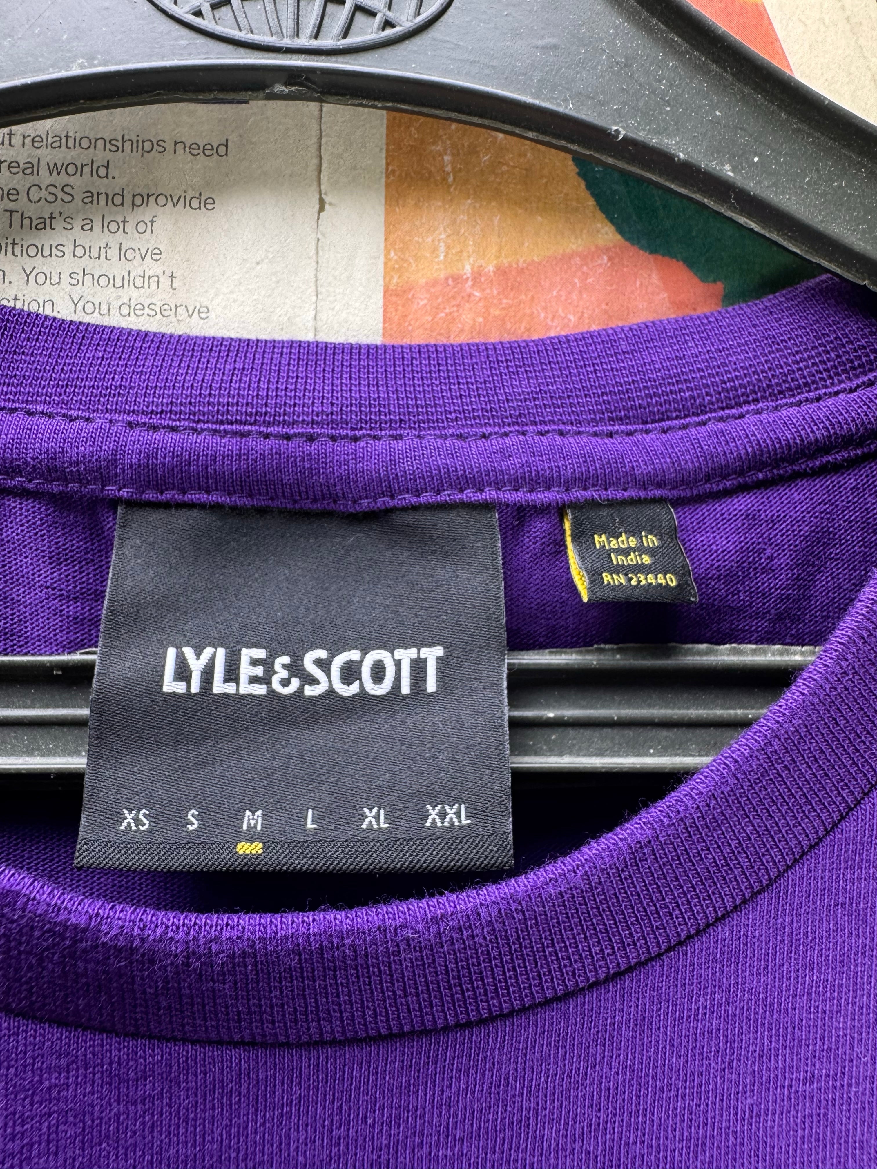 Lyle&Scott® Small | Chest: 21" | Purple | T-Shirt | Cotton | 4495 - Genuine Maal