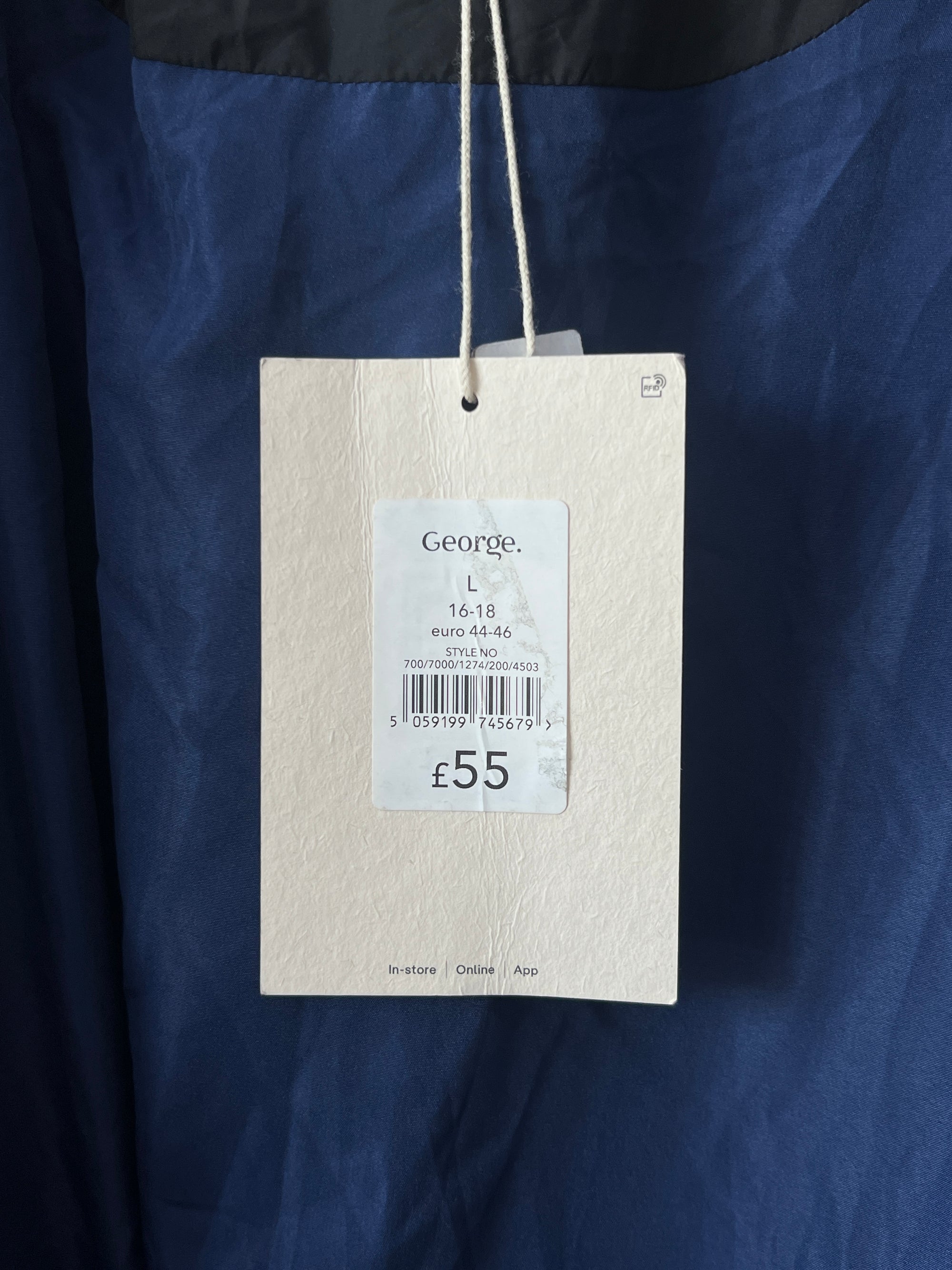 George® XXXL | Chest: 31"| Black | Winter Jacket | 481 - Genuine Maal