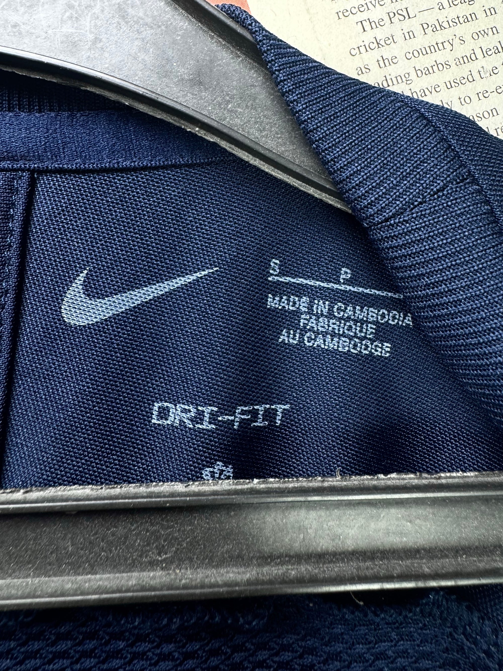 N*ke® XS | Chest: 18.5" | Navy Blue | Dri Fit Sports T-Shirt | Poly | 3545 - Genuine Maal