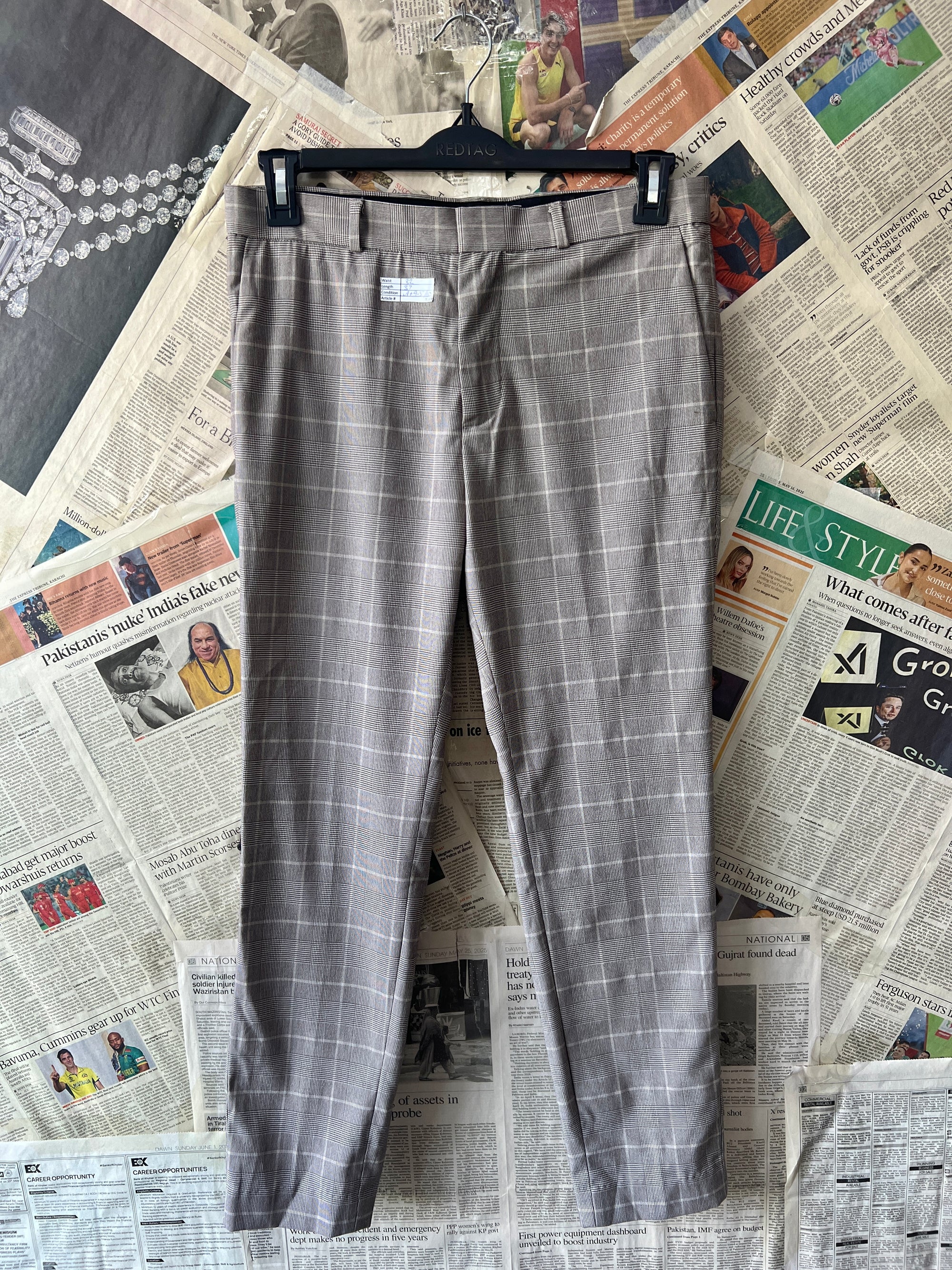 H&M® Waist: 32" | Check | Dress Pants | 1101 - Genuine Maal