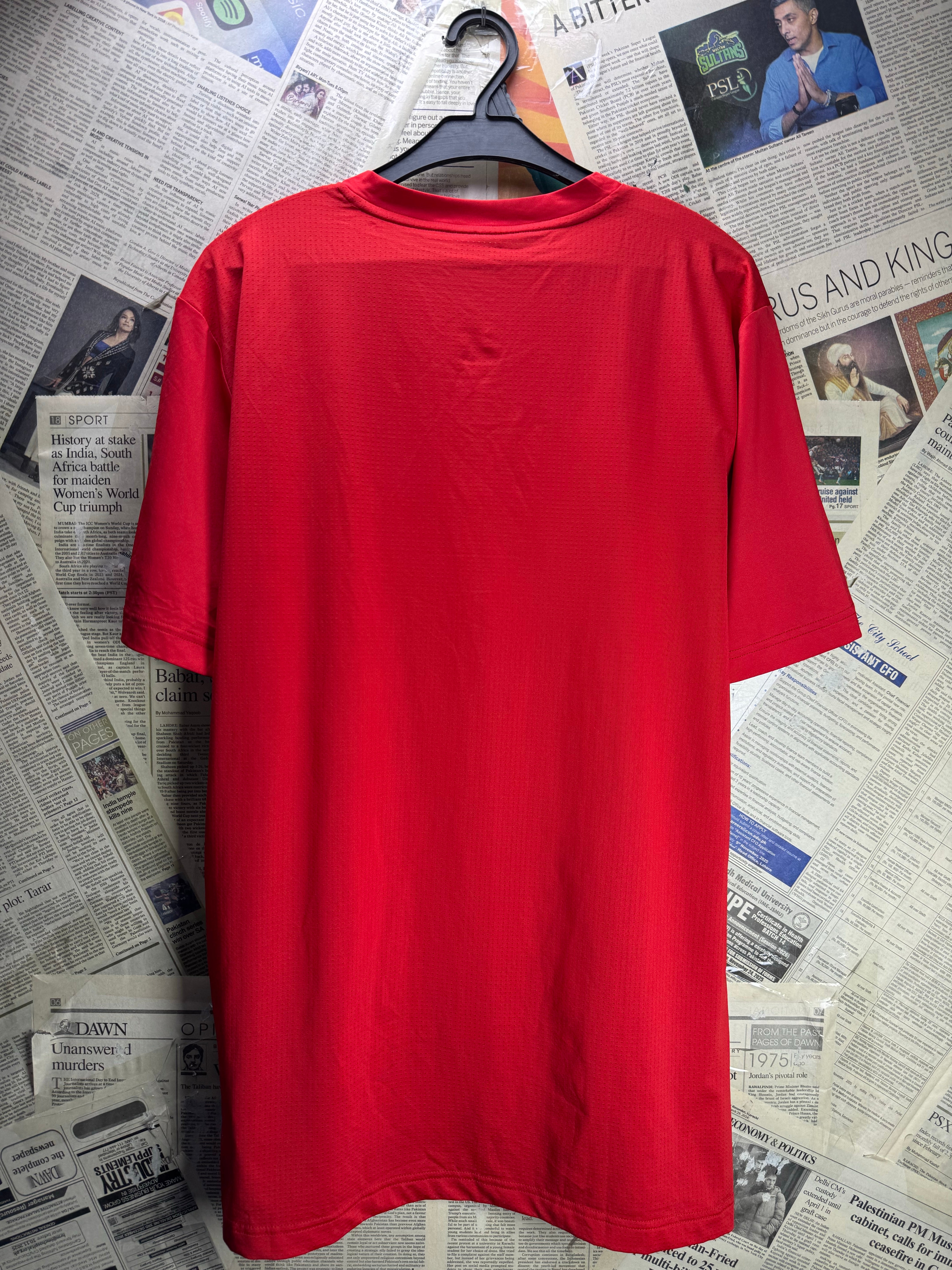 Adi*as® Medium | Chest: 22.5" | Red | Gym Track Suit | Poly - Elastane | 4680 - Genuine Maal