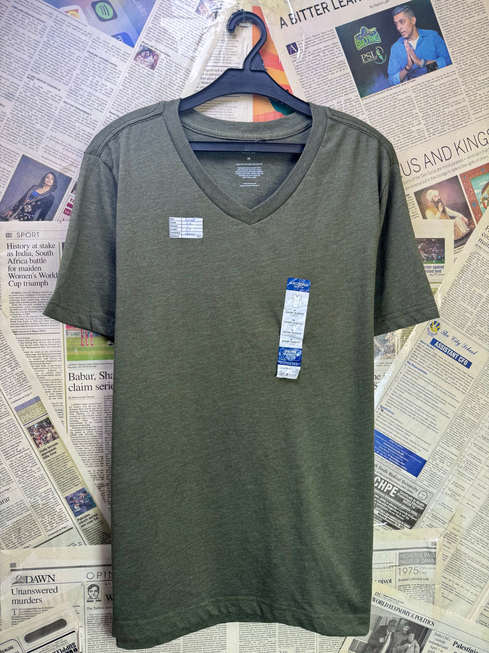 Arizona® Small | Chest: 20" | Moss | T-Shirt | Cotton - Poly | 3529 - Genuine Maal