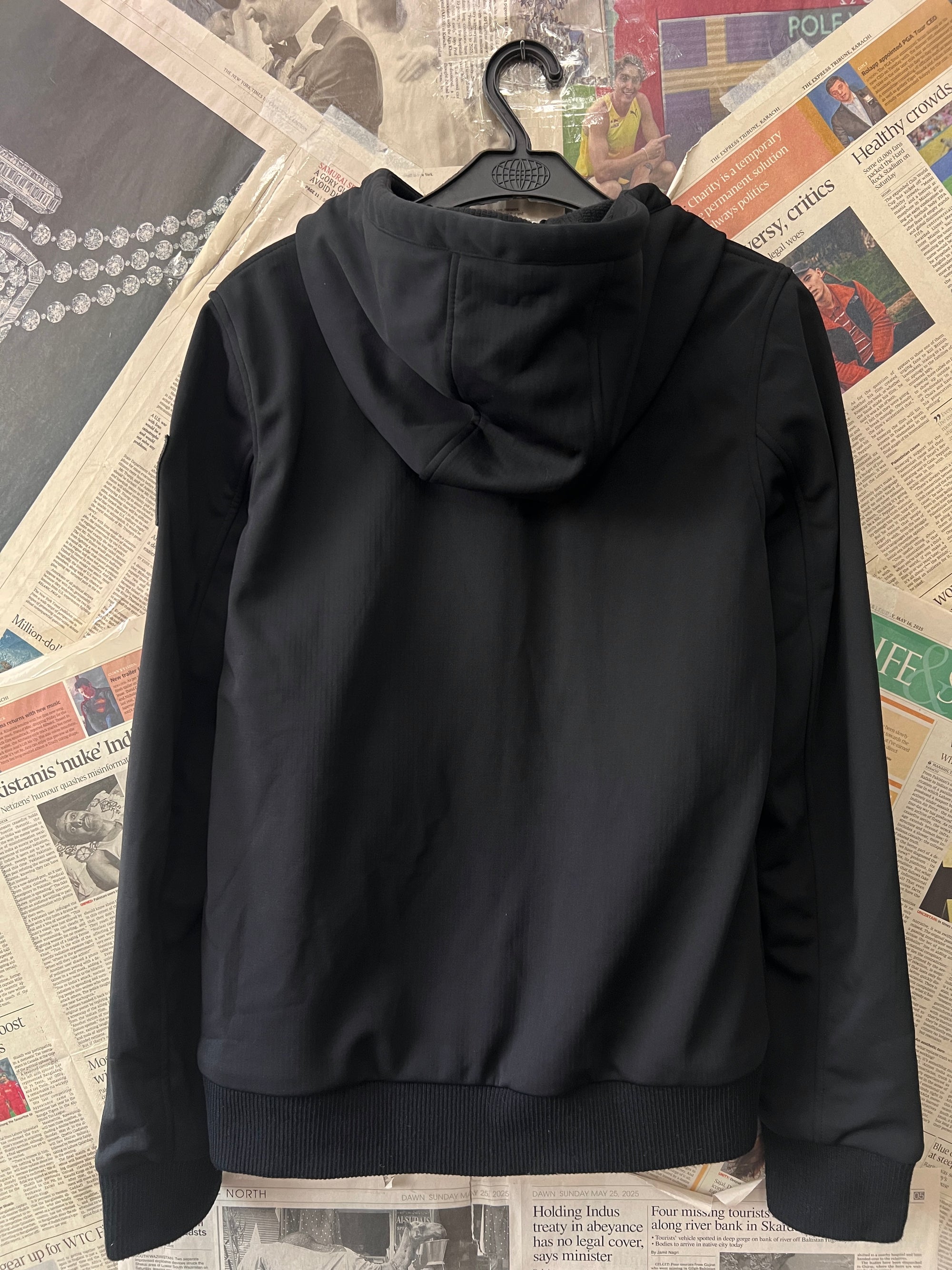 Super Dry® Small | Chest: 19" | Black | Jacket with Hoodie | 834 - Genuine Maal