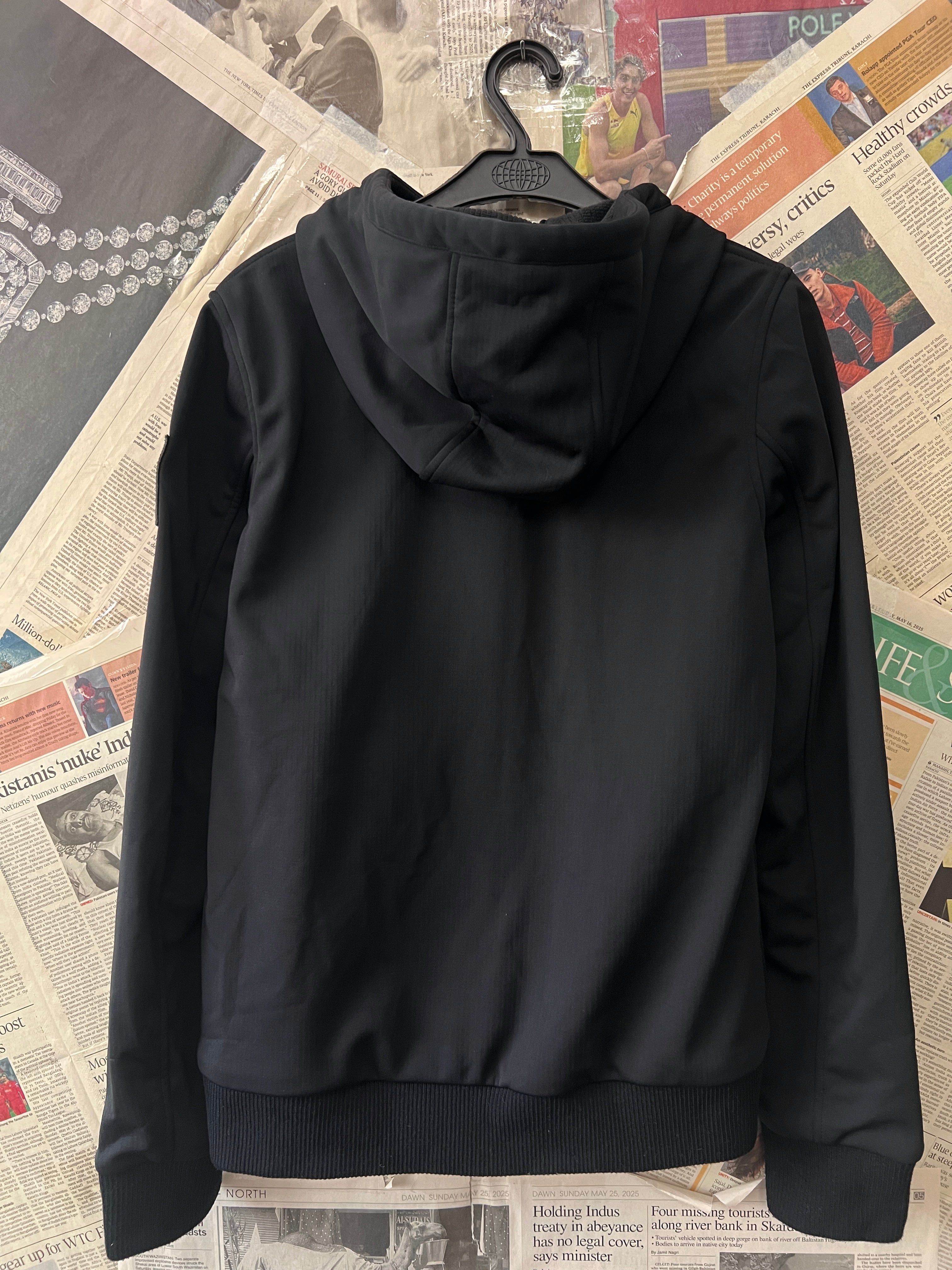 Super Dry® Small | Chest: 19" | Black | Jacket with Hoodie | 834 - Genuine Maal