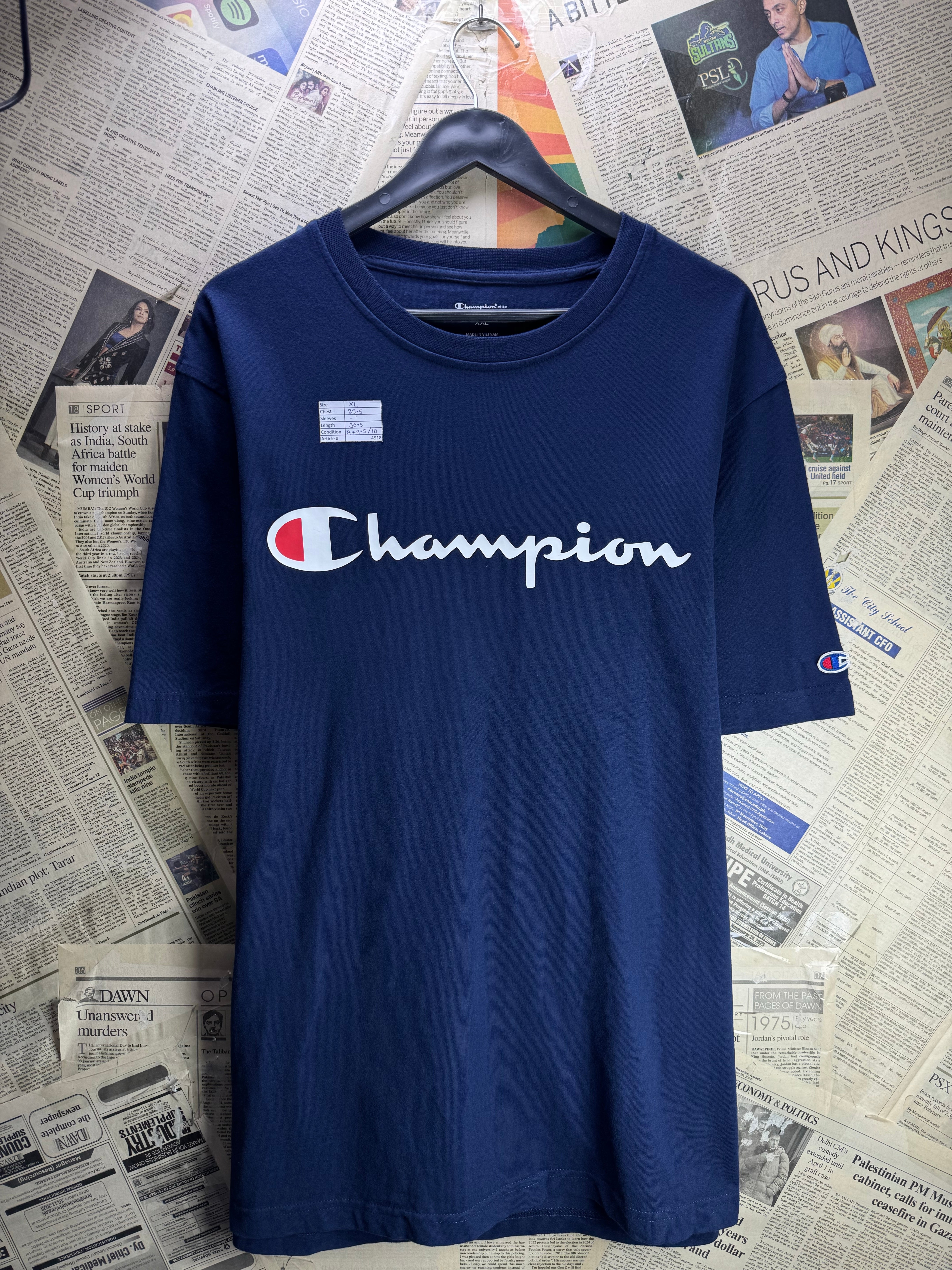 Champion® XL | Chest: 25.5" | Blue | T-Shirt | Cotton | 4918 - Genuine Maal