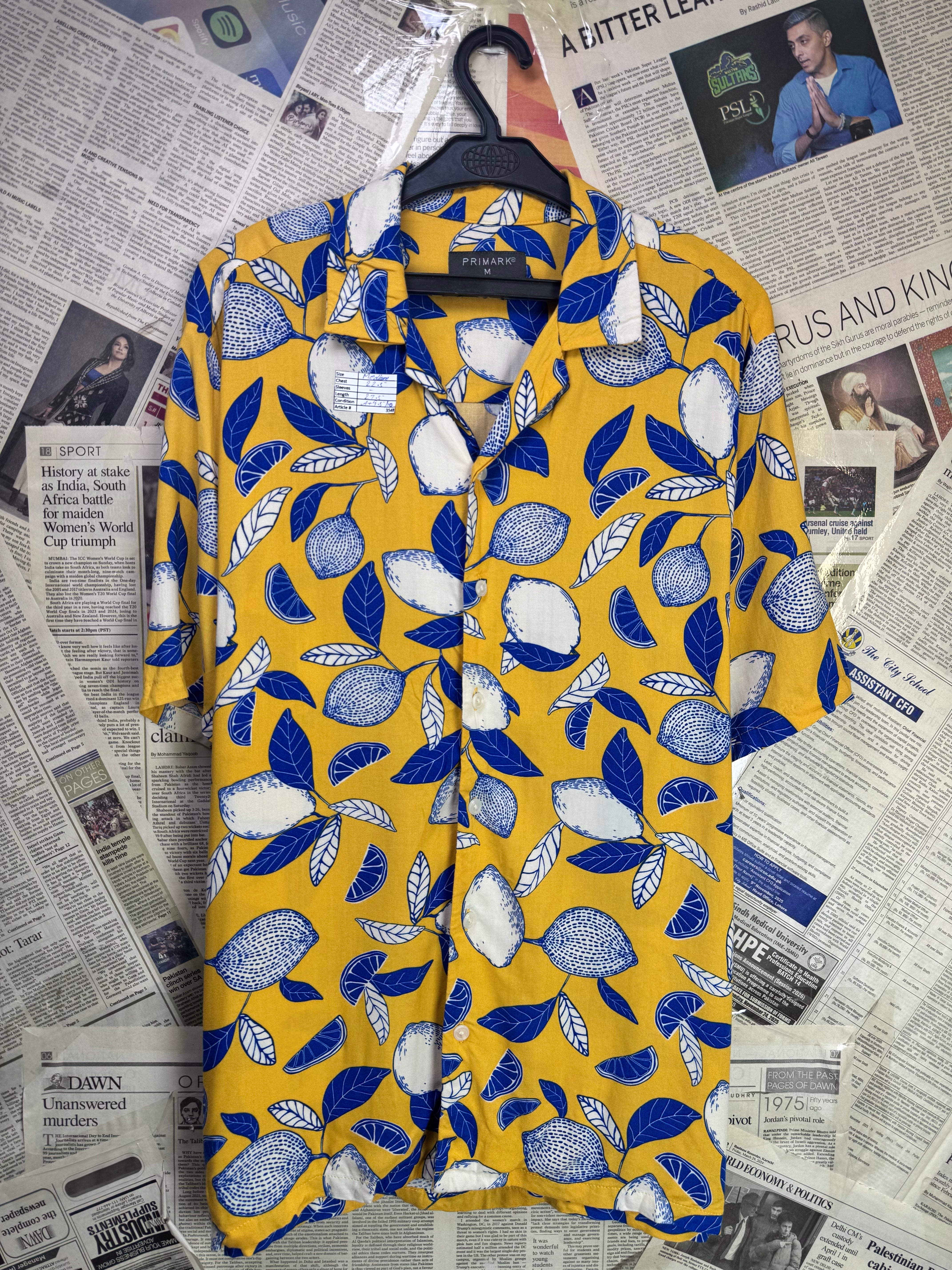 Primark® Medium | Chest: 22.5" | Floral | Hawaii Shirt | Viscose | 3548 - Genuine Maal