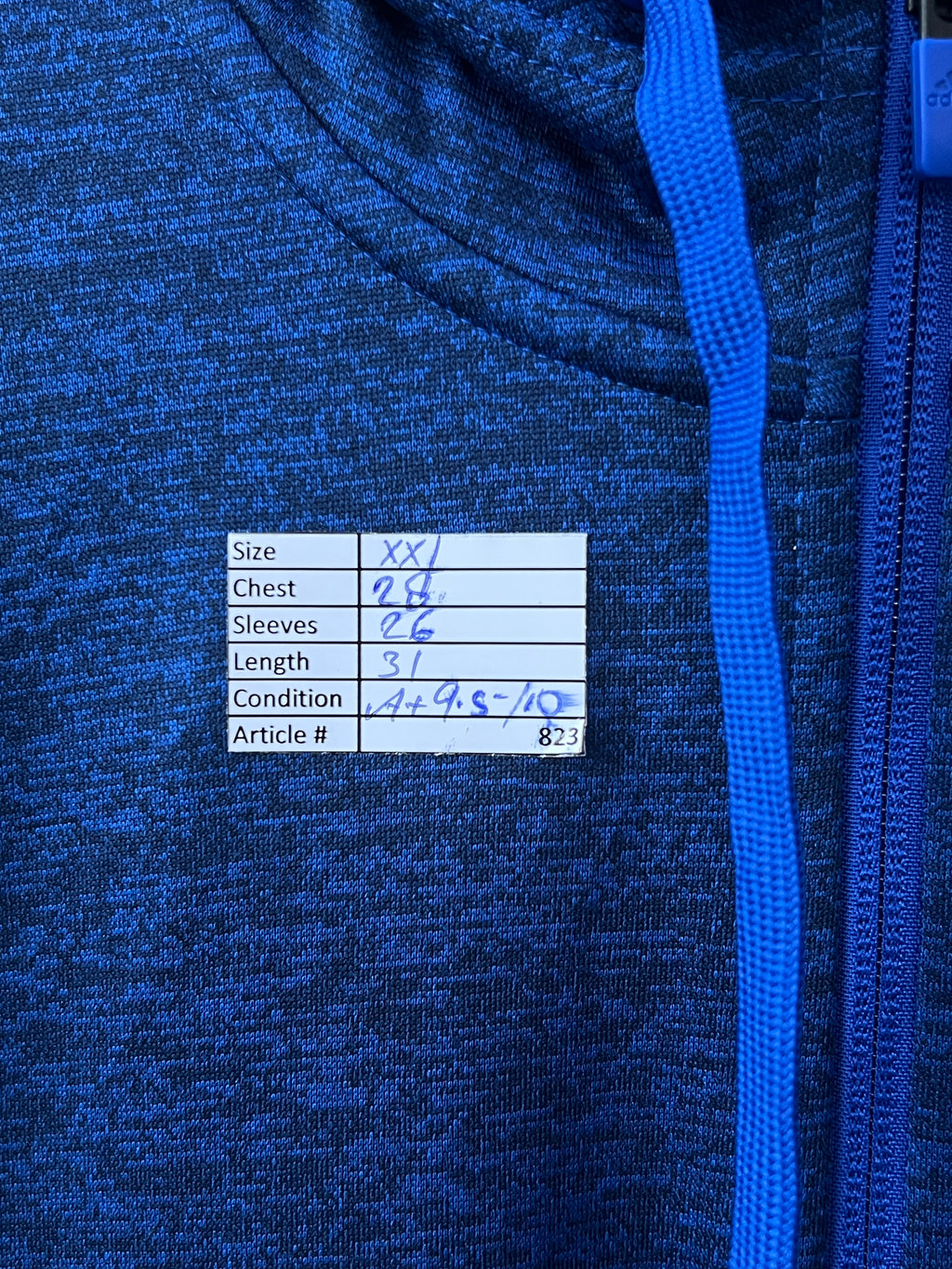 Adid*s® XXL | Chest: 28" | Royal Blue | Full Zip Hoodie | 823 - Genuine Maal