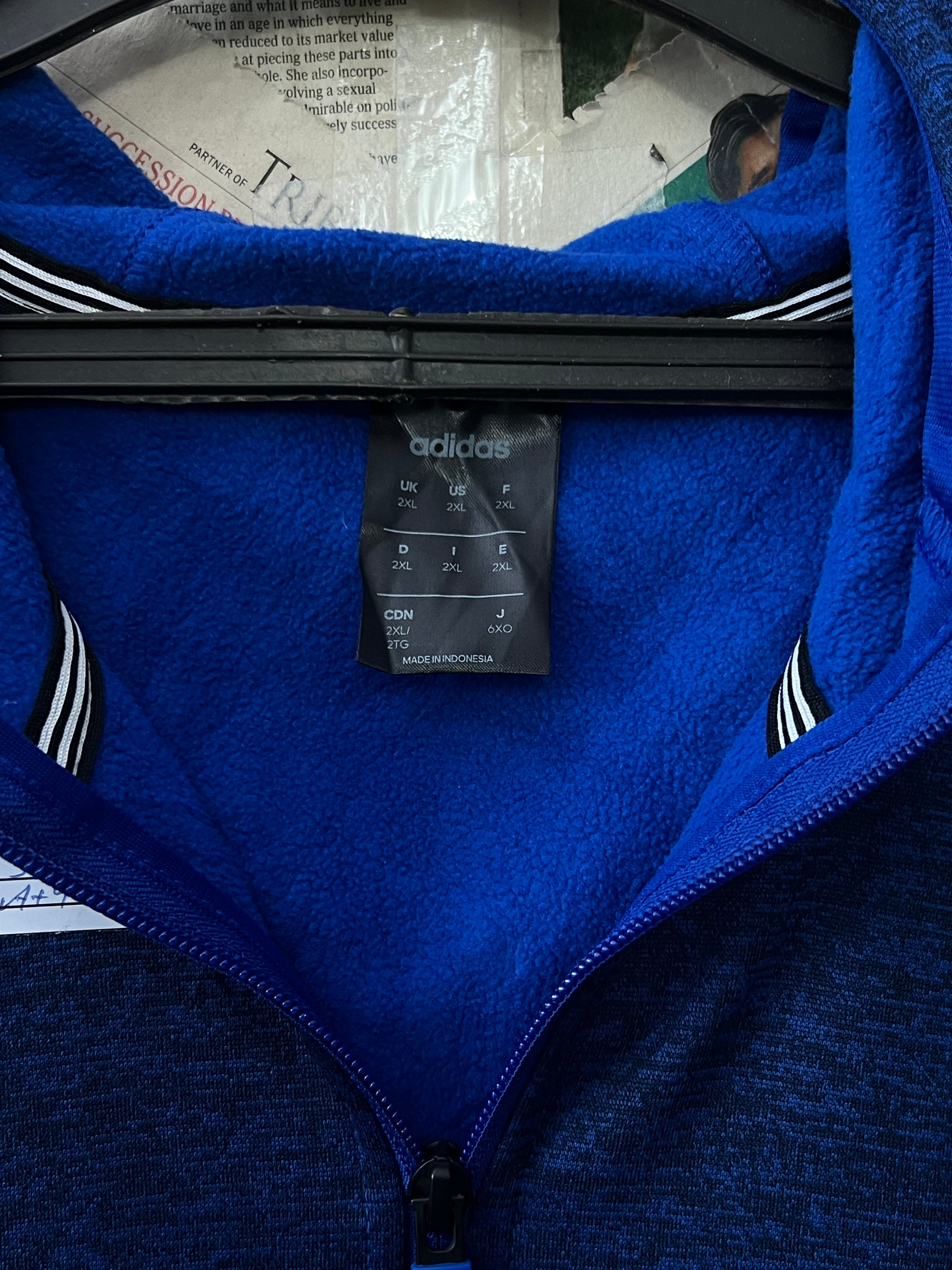 Adid*s® XXL | Chest: 28" | Royal Blue | Full Zip Hoodie | 823 - Genuine Maal