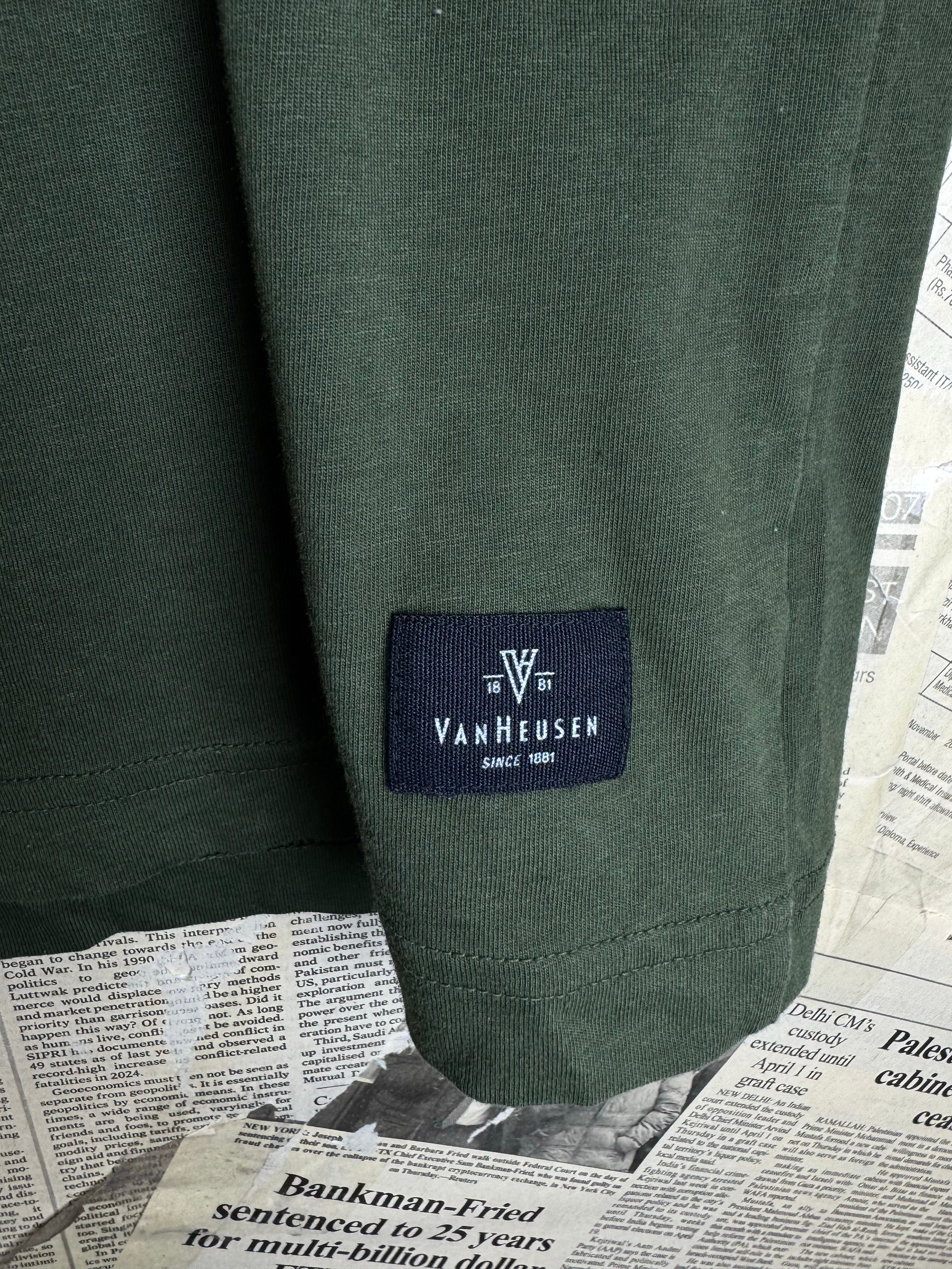 VanHeusen® Small | Chest: 21" | Green | T-Shirt | Cotton | 5111 - Genuine Maal