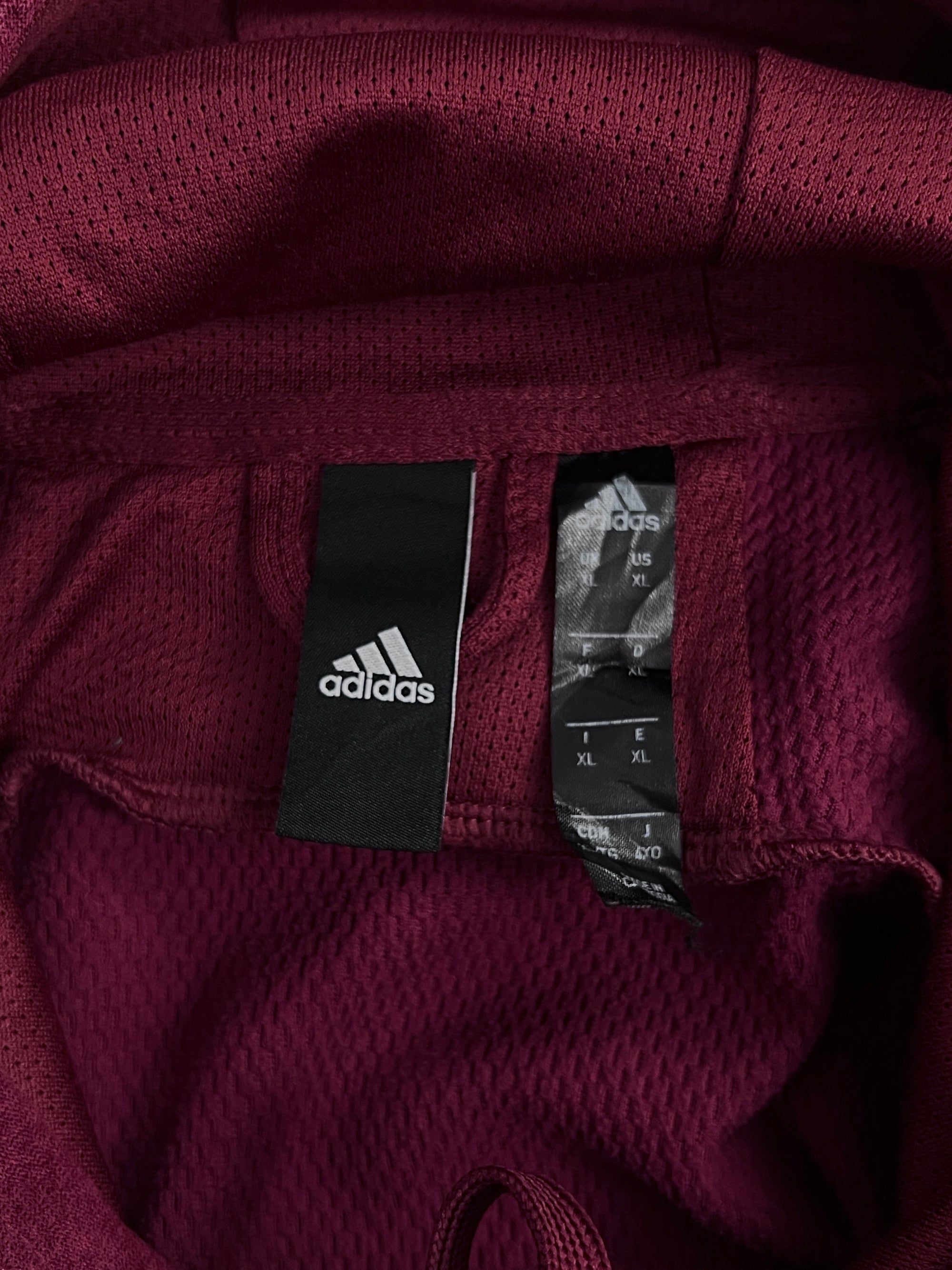 Adid*s® XL | Chest: 25" | Maroon | Hoodie | 833 - Genuine Maal