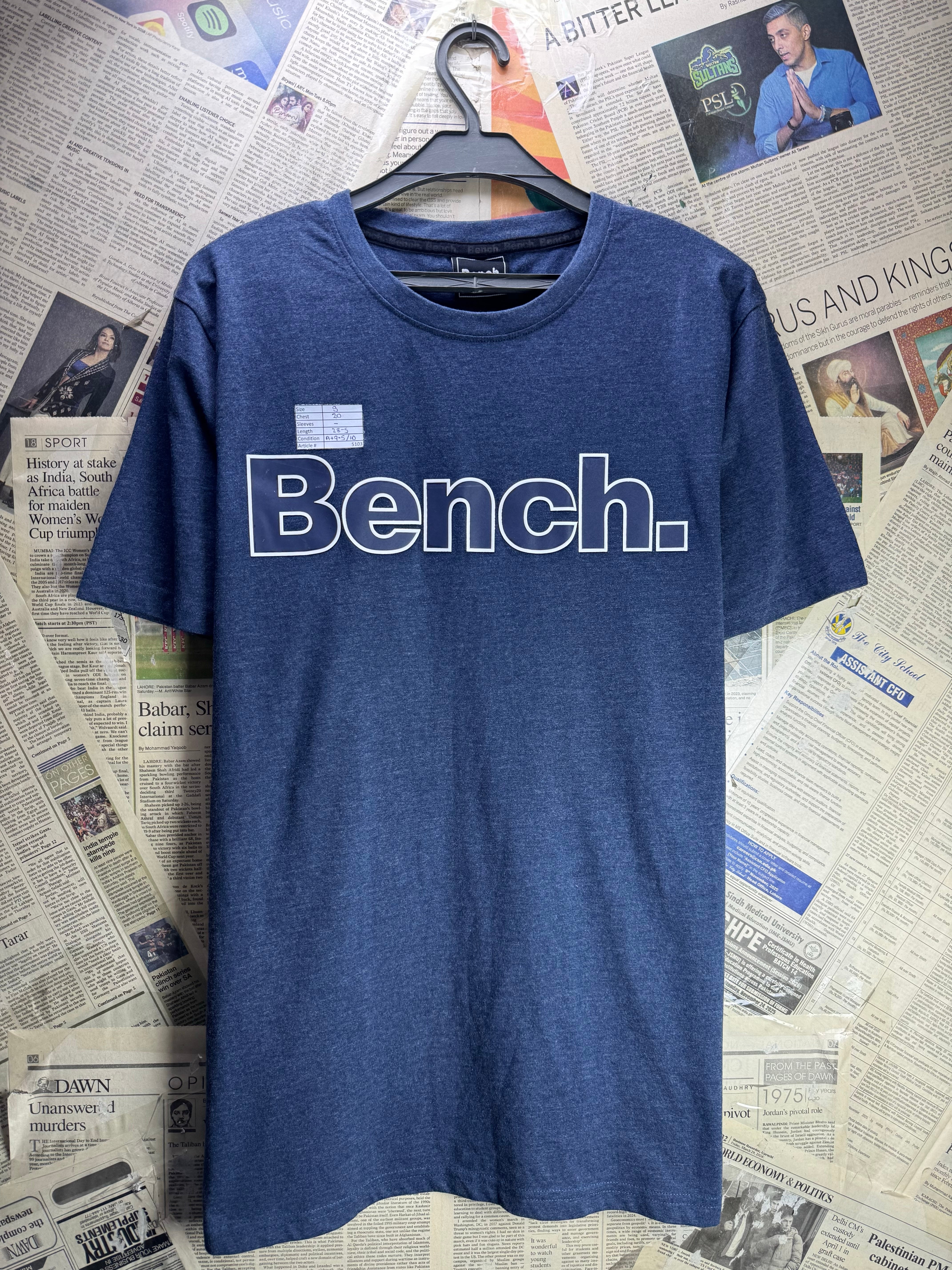 Bench® Small | Chest: 20" | Blue | T-Shirt | Cotton | 5103 - Genuine Maal