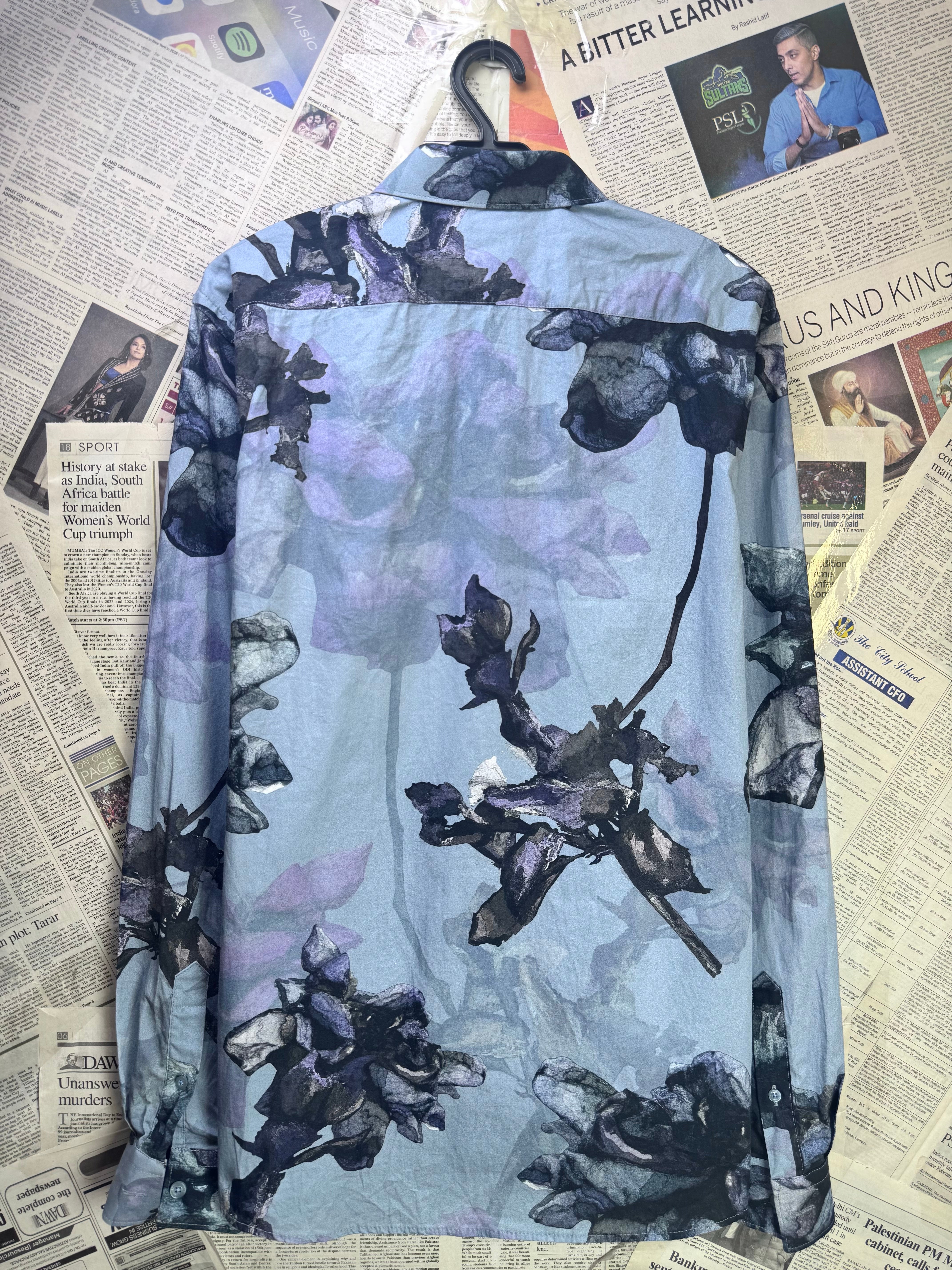 Twisted Tailor® Small | Chest: 21" | Floral | Shirt | Cotton | 3720 - Genuine Maal