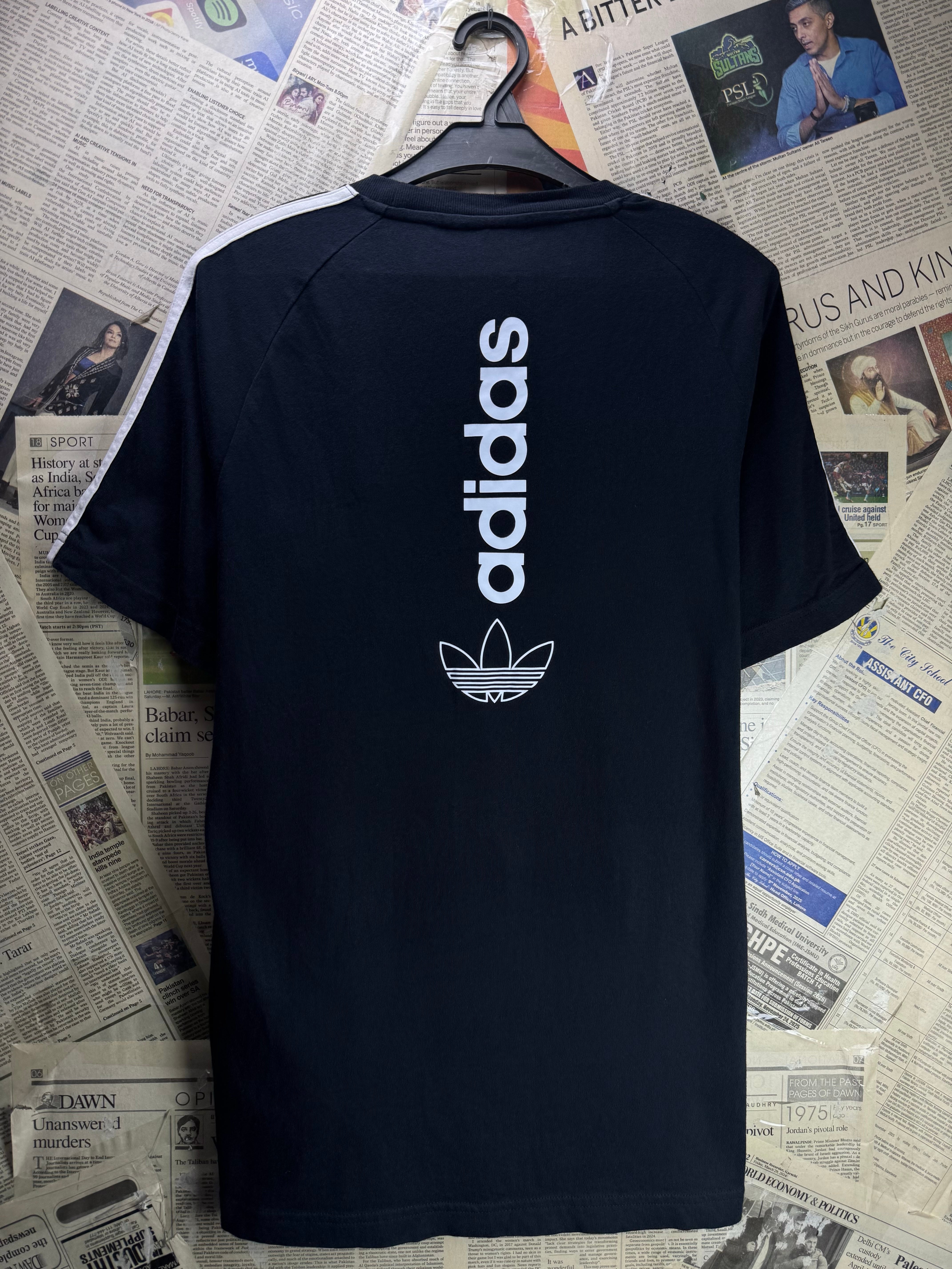 Adi*as® Small | Chest: 19.5" | Black | T-Shirt | Cotton | 5119 - Genuine Maal