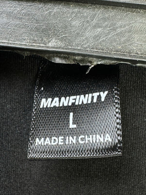 Manfinity® Medium | Chest: 22" | Black | Gym T-Shirt | Poly - Elastane | 3718 - Genuine Maal