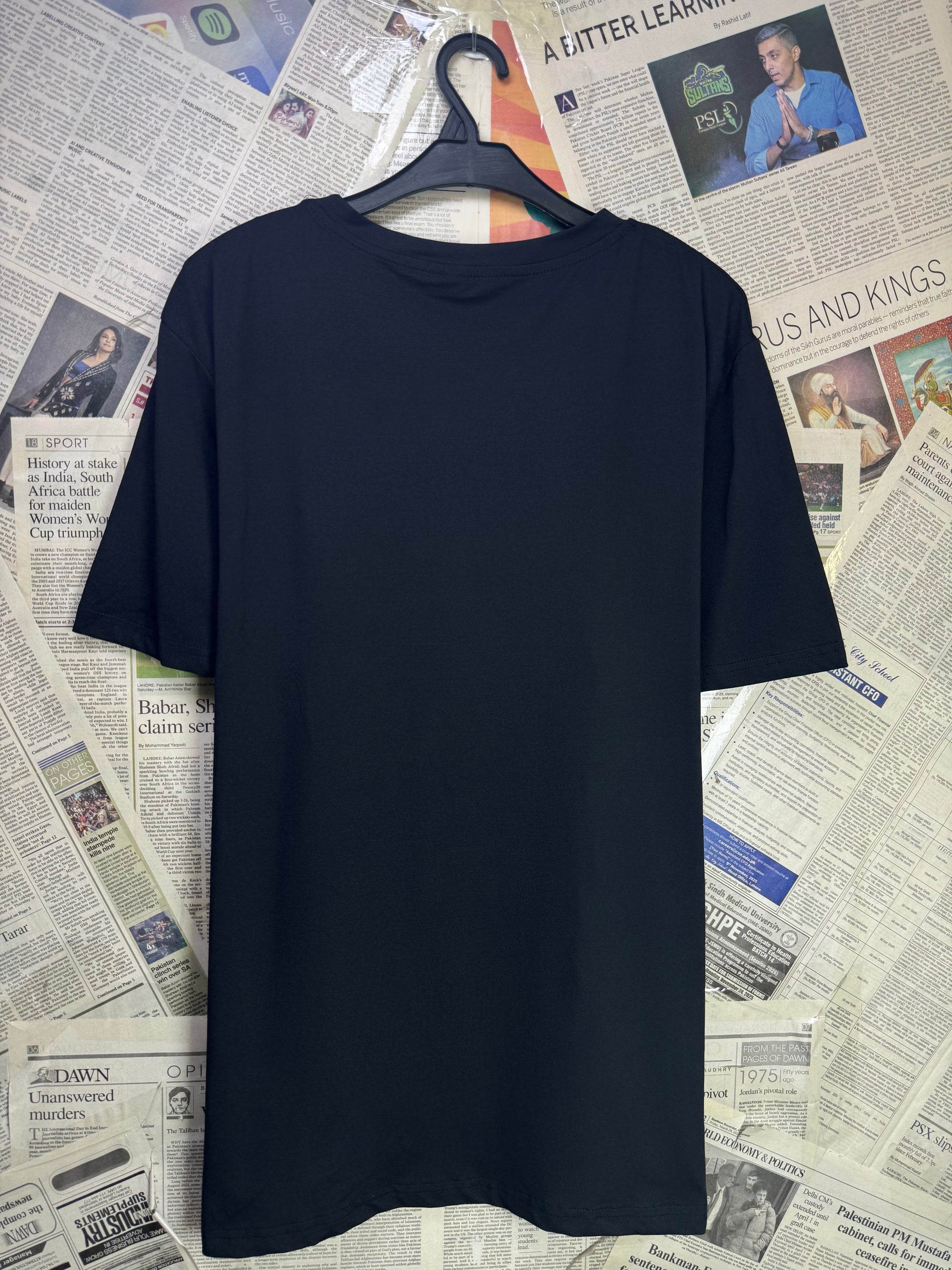 Manfinity® Medium | Chest: 22" | Black | Gym T-Shirt | Poly - Elastane | 3718 - Genuine Maal