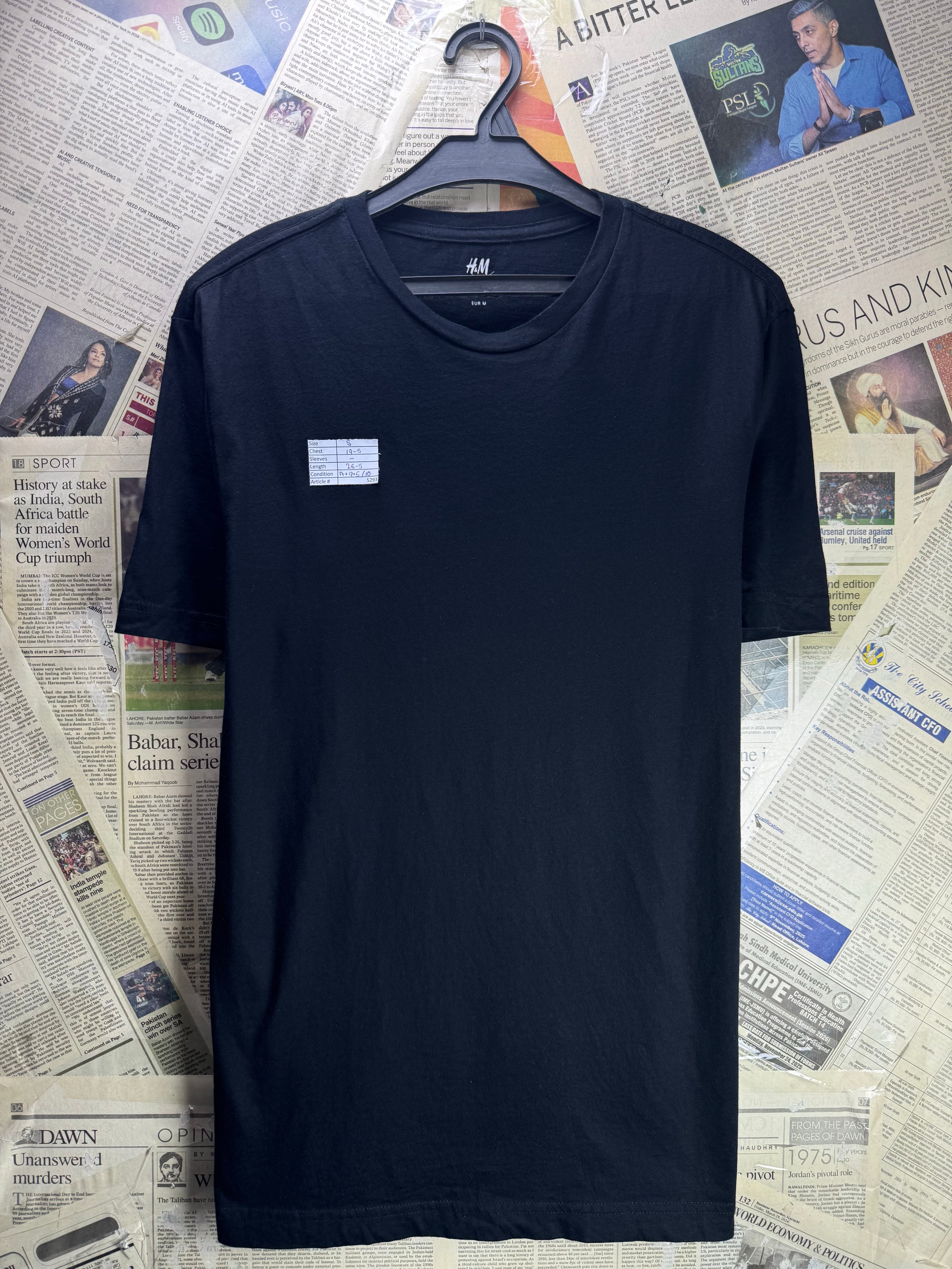 H&M® Small | Chest: 19.5" | Black | T-Shirt | Cotton | 5293 - Genuine Maal