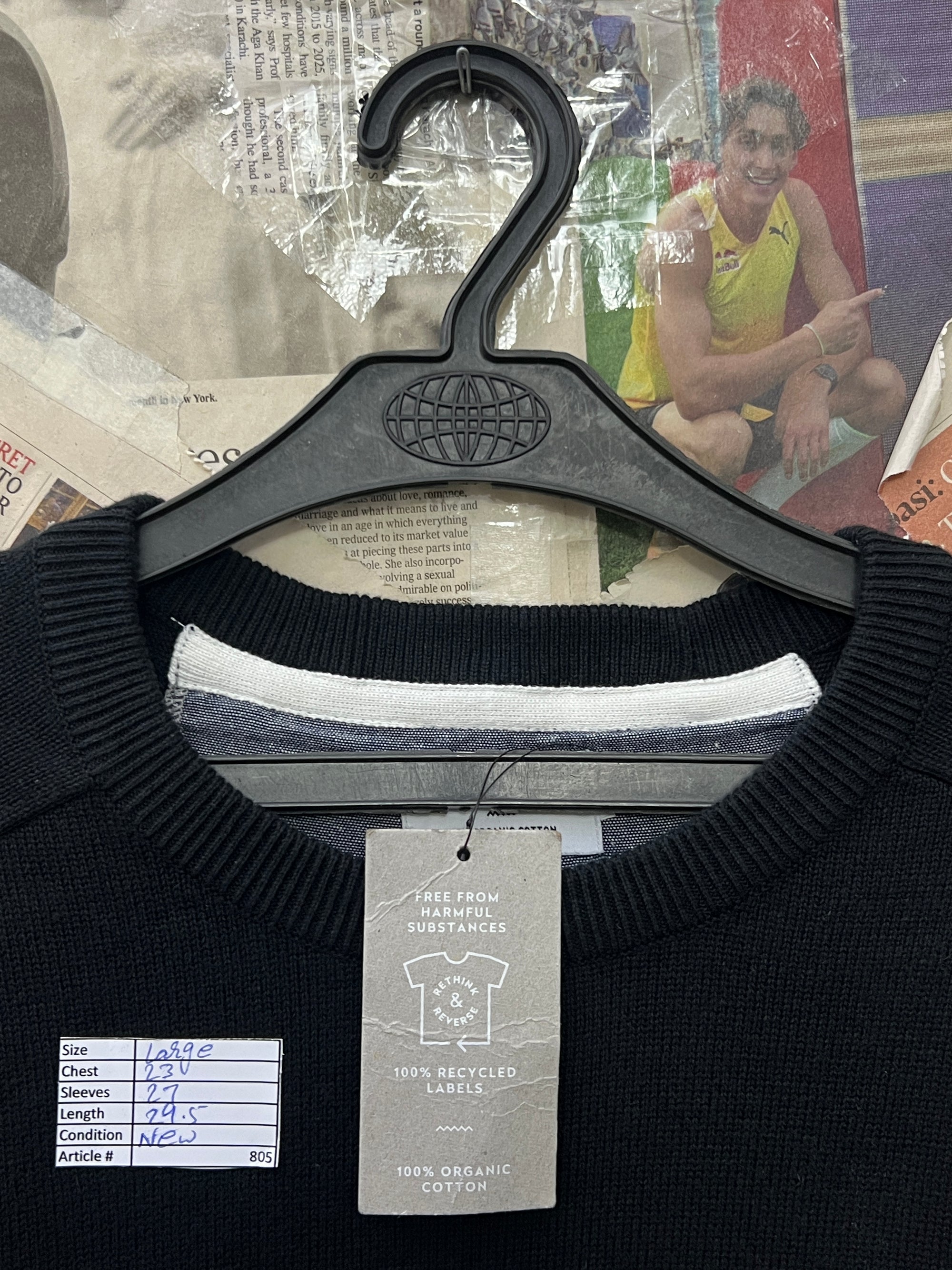 Farah® Large | Chest: 23" | Black | Sweat Shirt | 805 - Genuine Maal