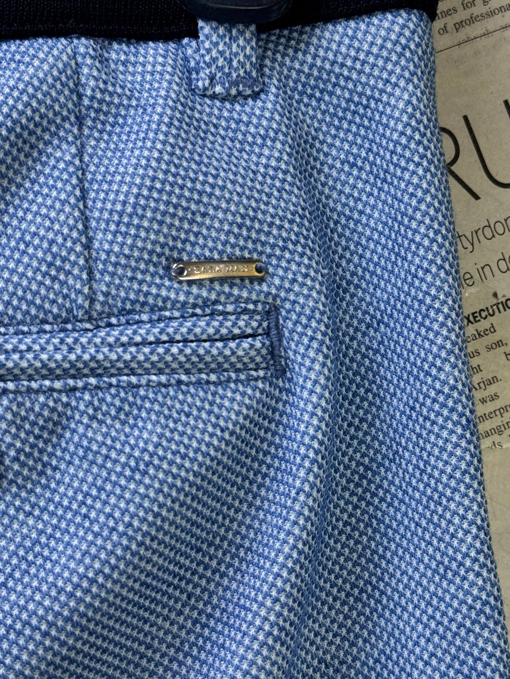 Zara® Waist: 32" to 34" | Blue | Shorts | Poly - Cotton=Elastane | 1349 - Genuine Maal