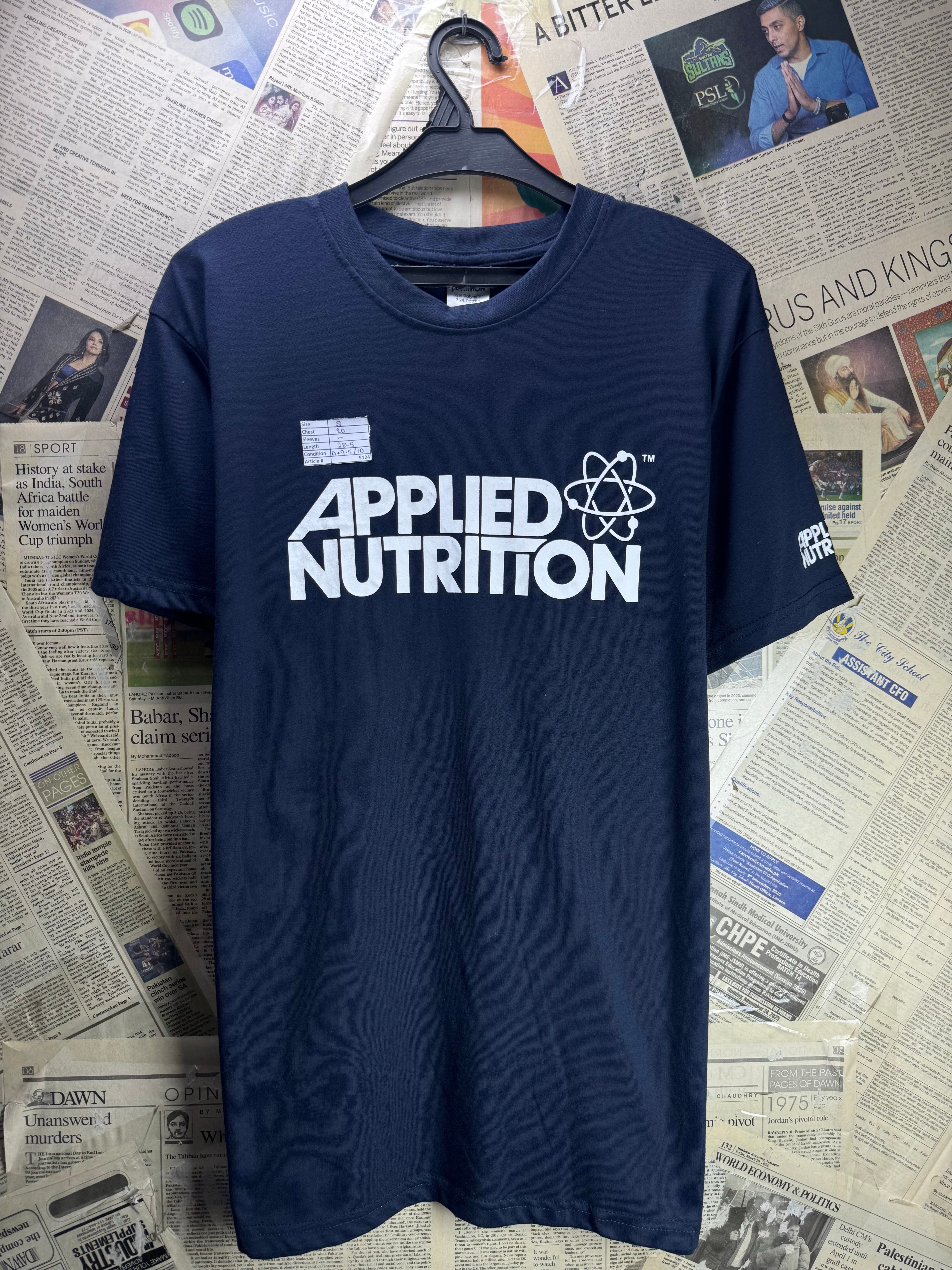 Applied Nutrition® Small | Chest: 20" | Black | T-Shirt | Poly - Cotton | 5124 - Genuine Maal