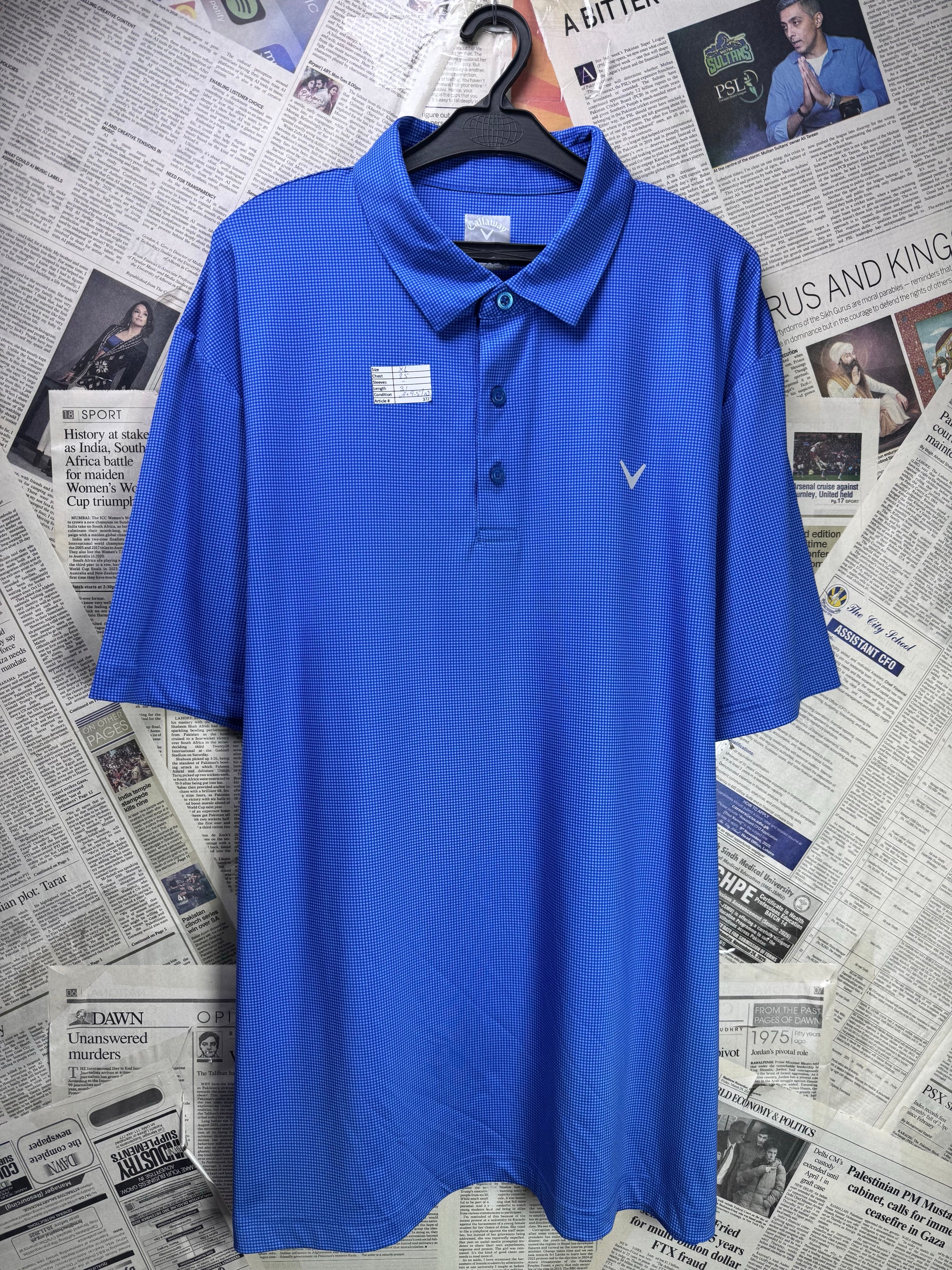 Callaway® XL | Chest: 25" | Blue | Golf Polo | 3727 - Genuine Maal