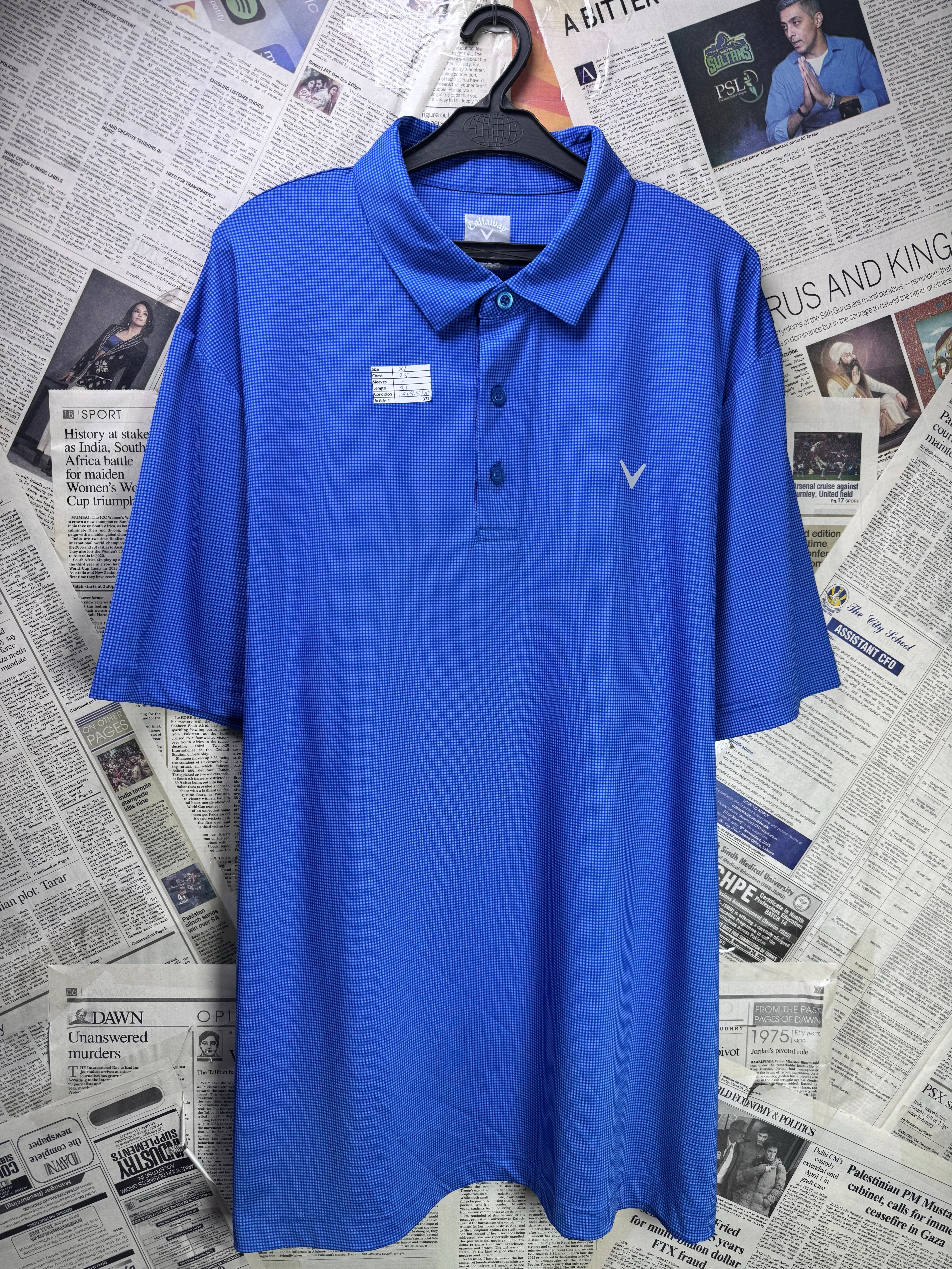 Callaway® XL | Chest: 25" | Blue | Golf Polo | 3727 - Genuine Maal