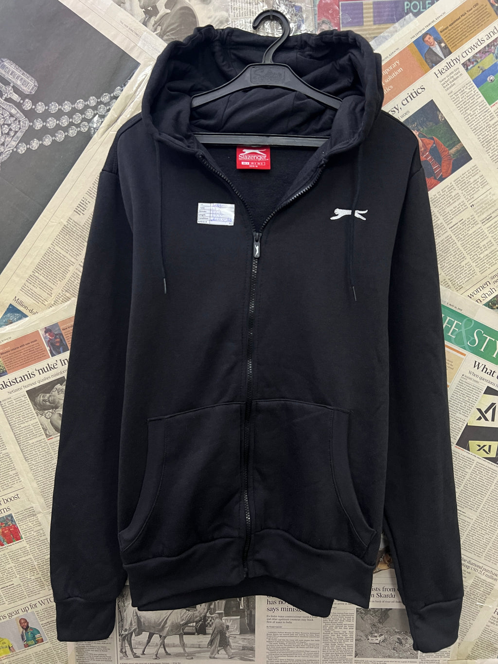 Slazenger® Large | Chest: 23" | Black | Full Zip Hoodie | 811 - Genuine Maal
