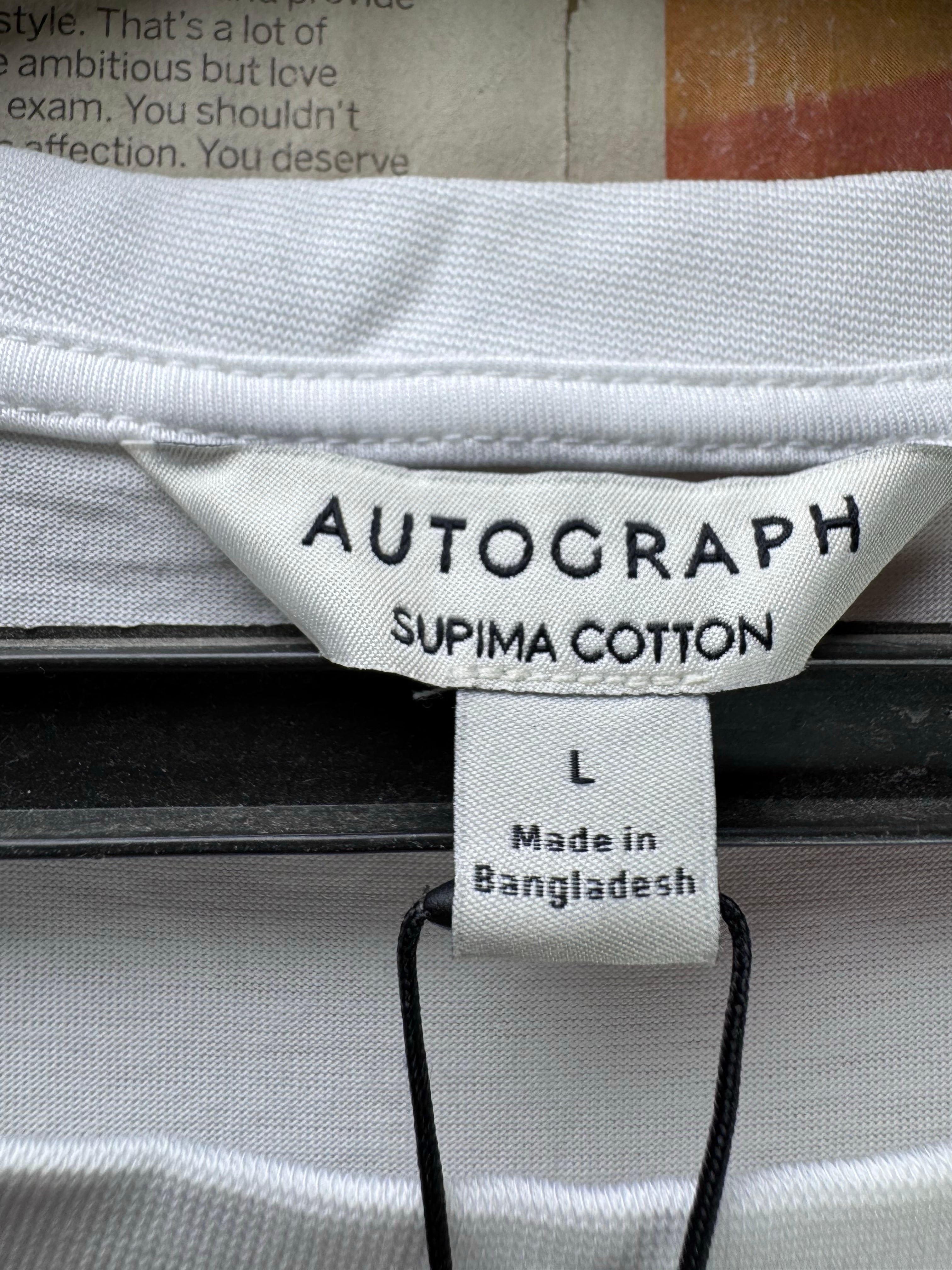 Autograph® Medium | Chest: 22" | White | Fullsleeves T-Shirts | Cotton | 5301 - Genuine Maal