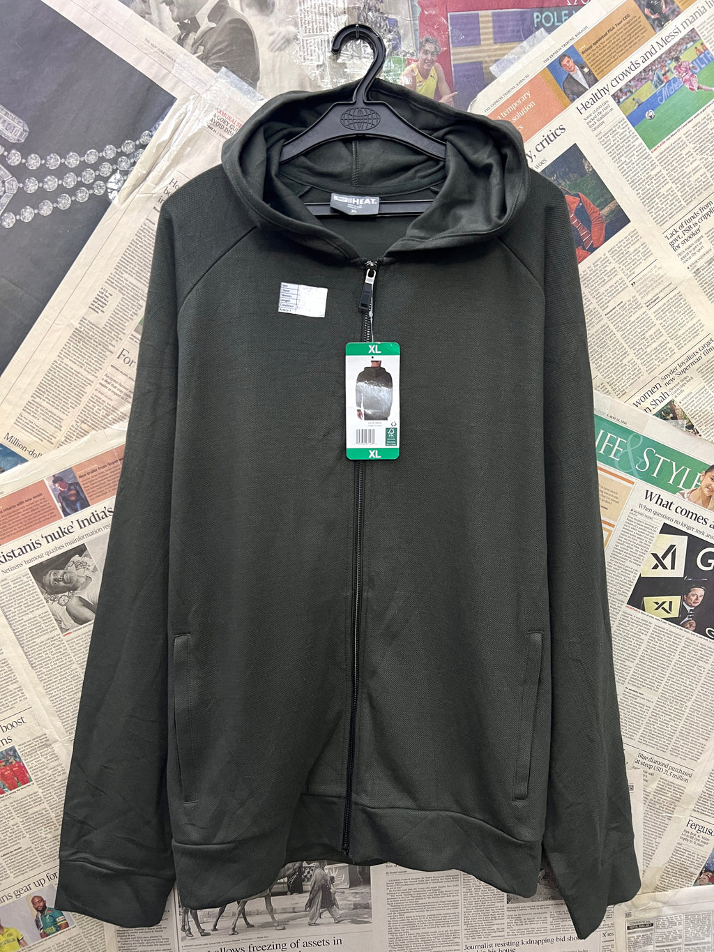 Primark® L/XL | Chest: 24.5" | Olive | Full Zip Hoodie | 801 - Genuine Maal