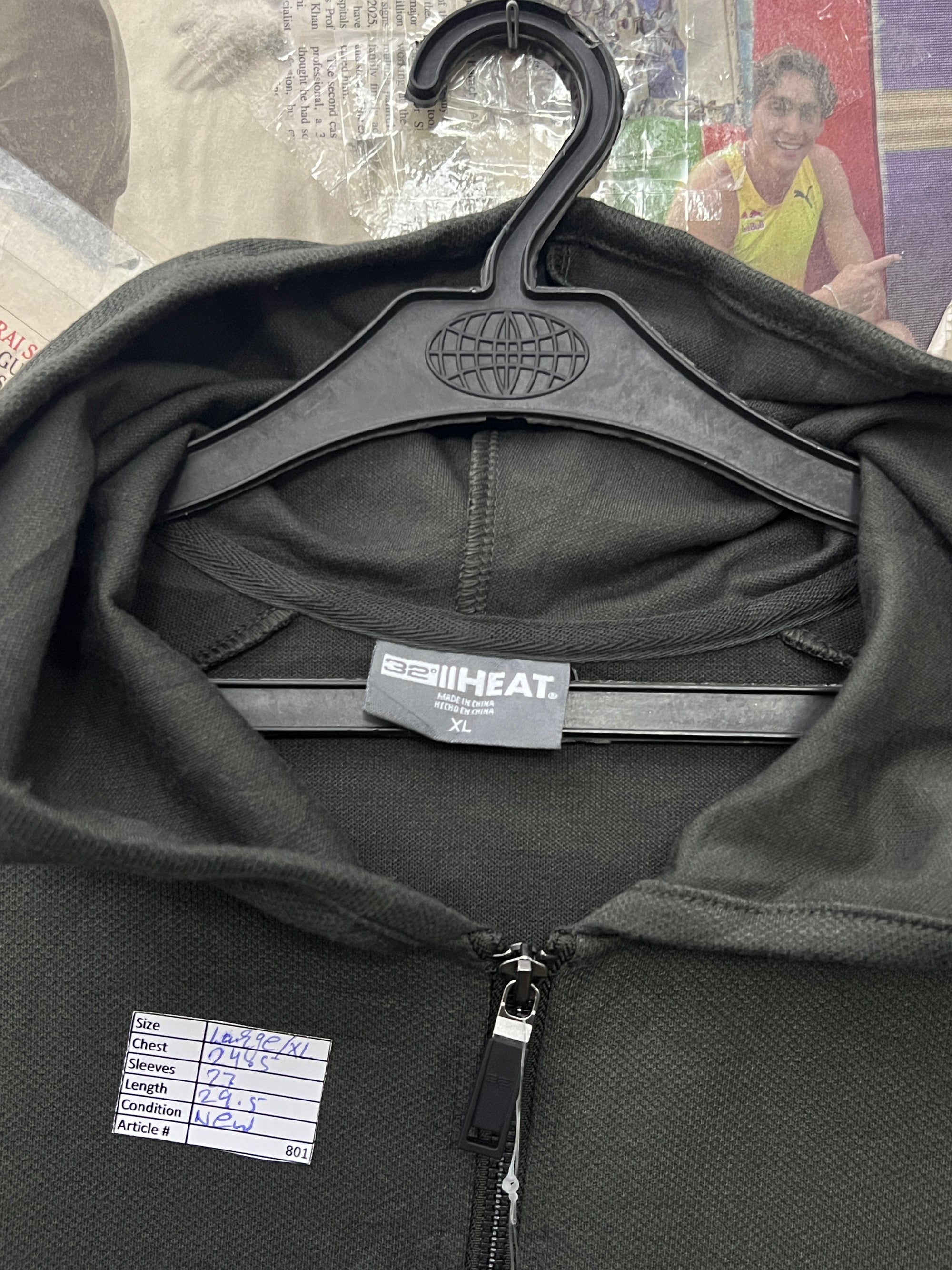 Primark® L/XL | Chest: 24.5" | Olive | Full Zip Hoodie | 801 - Genuine Maal