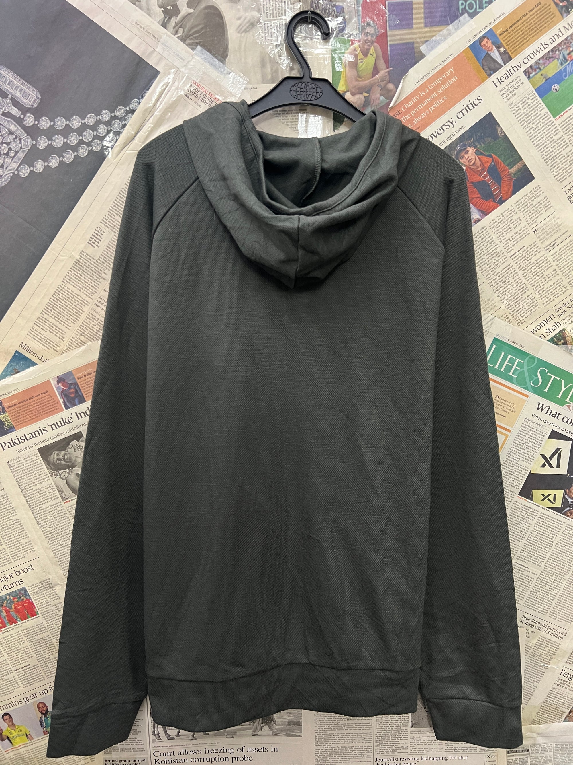 Primark® L/XL | Chest: 24.5" | Olive | Full Zip Hoodie | 801 - Genuine Maal