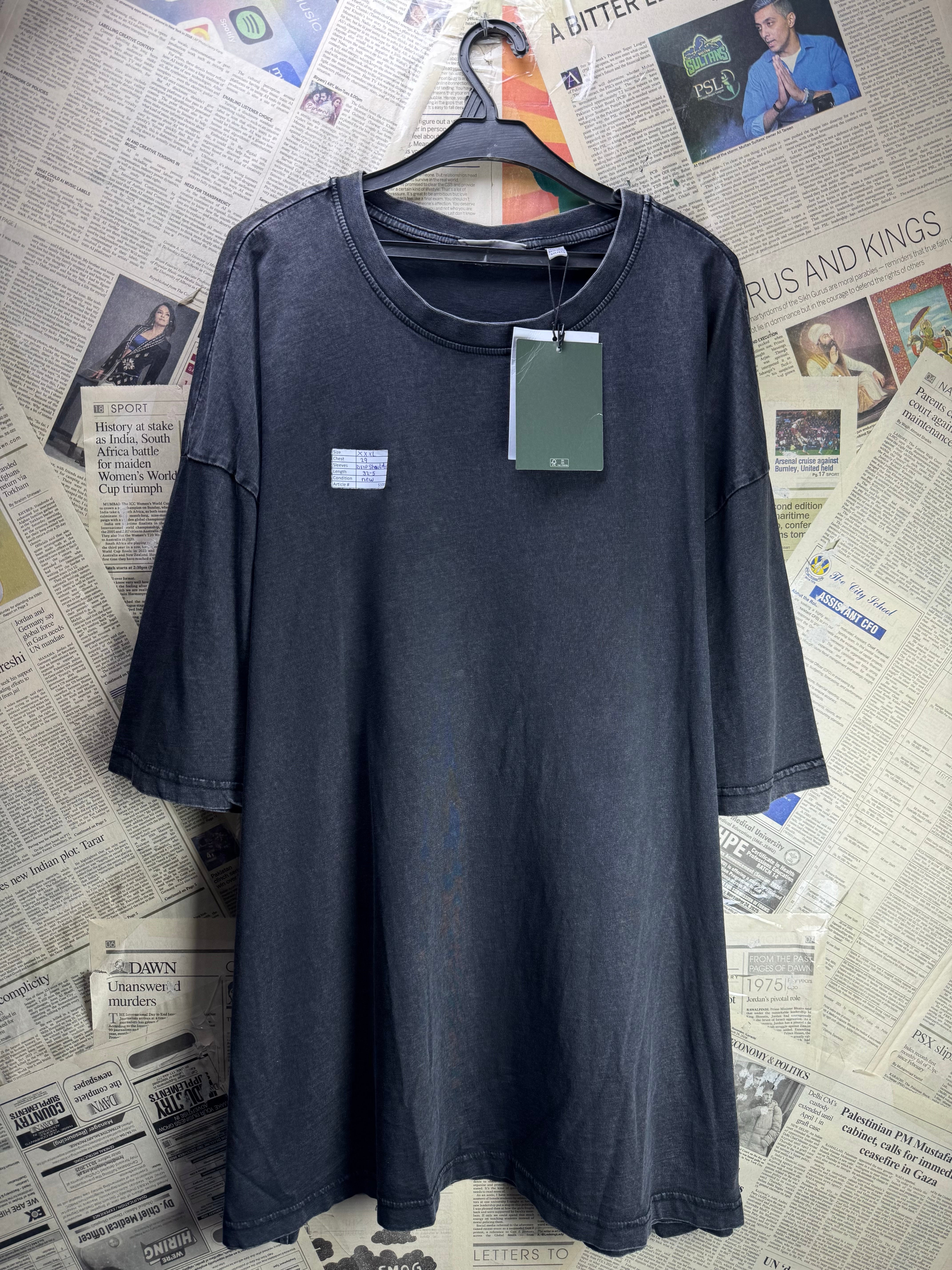 Only&Sons® XXXL | Chest: 29" | Black | T-Shirt | Cotton | 5108 - Genuine Maal