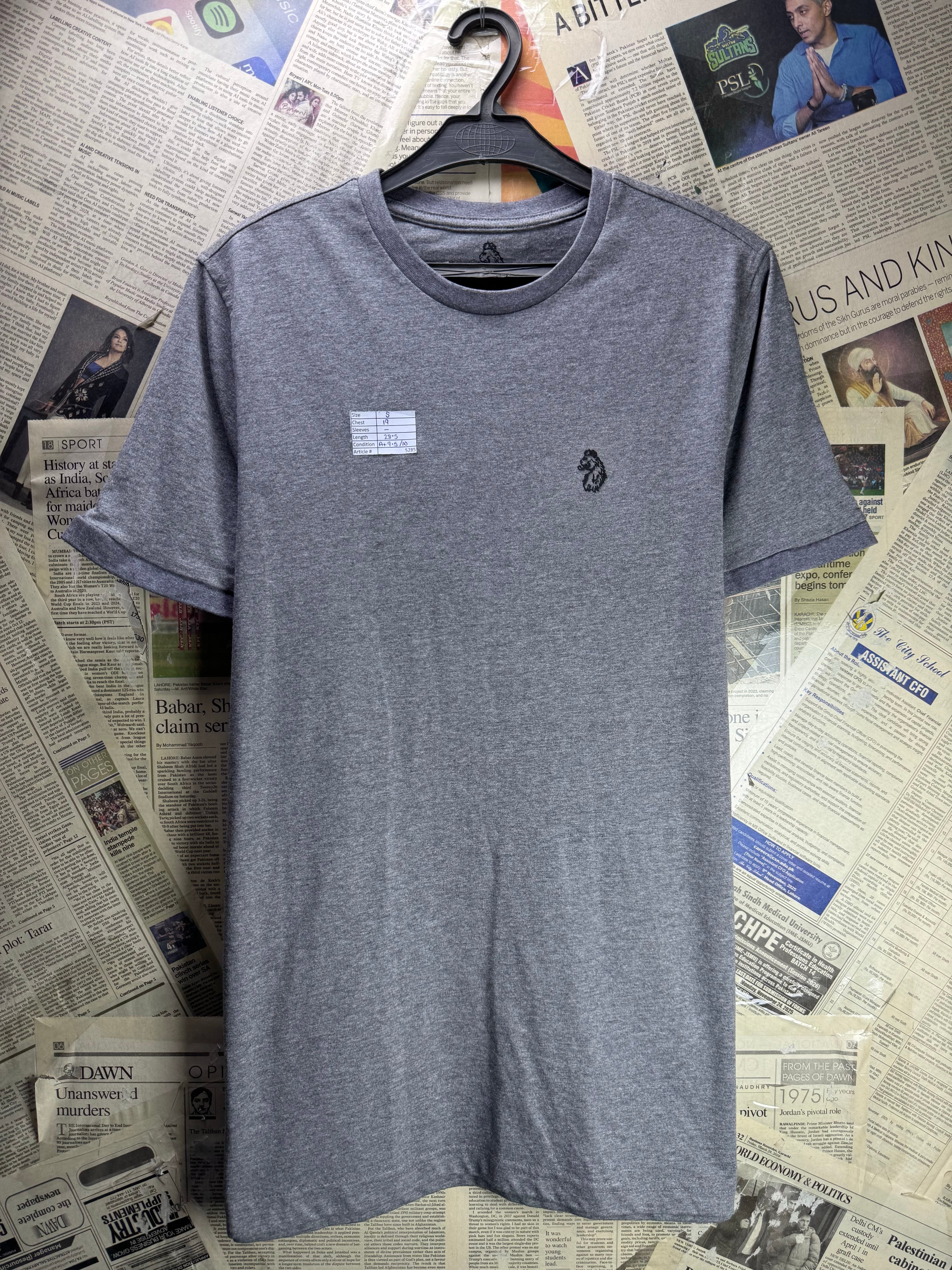 Luke® Small | Chest: 19" | Grey | T-Shirt | Poly - Cotton | 5285 - Genuine Maal