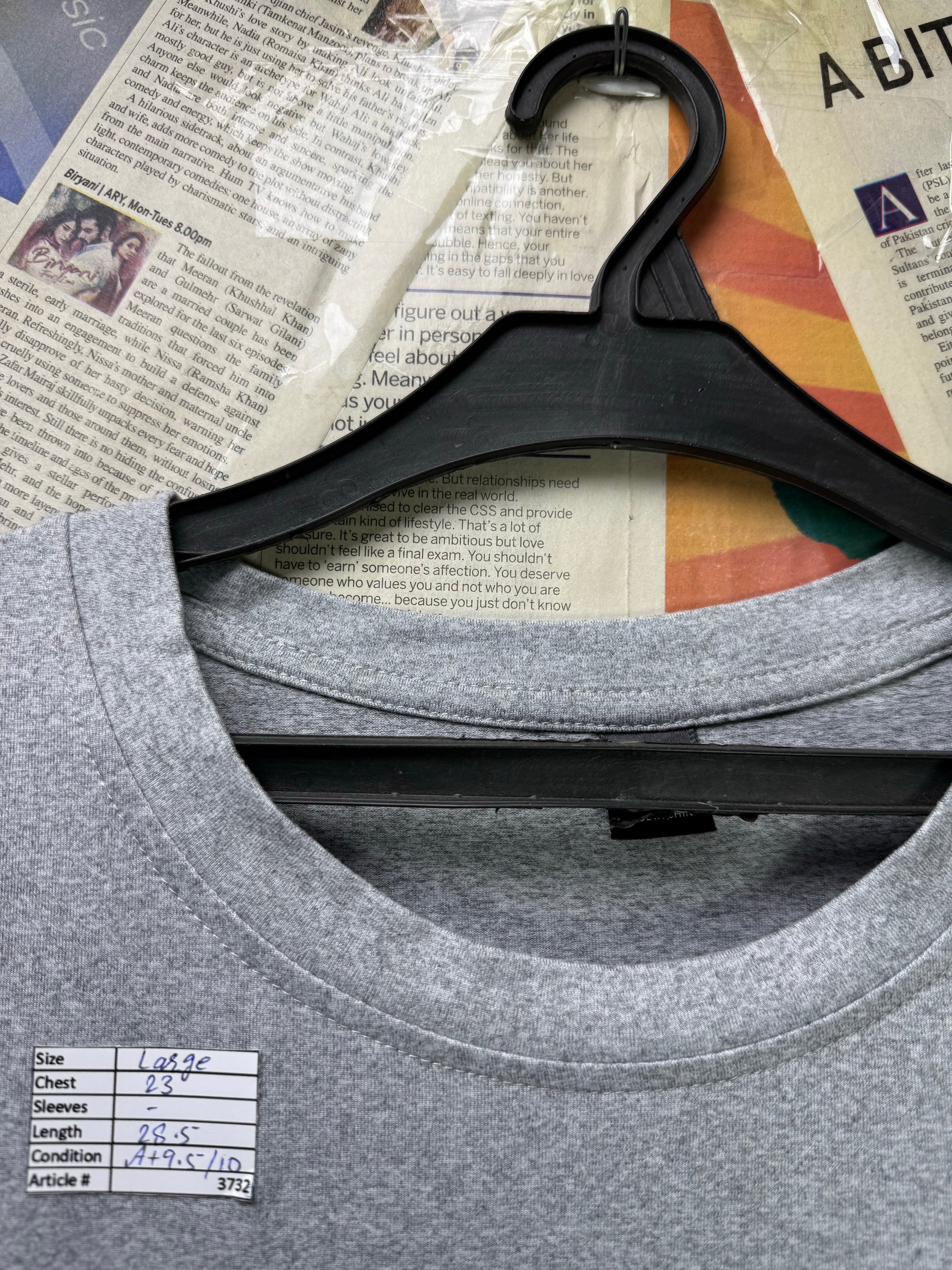 Manfinity® Large | Chest: 23" | Grey | Gym T-Shirt | Poly - Elastane | 3732 - Genuine Maal