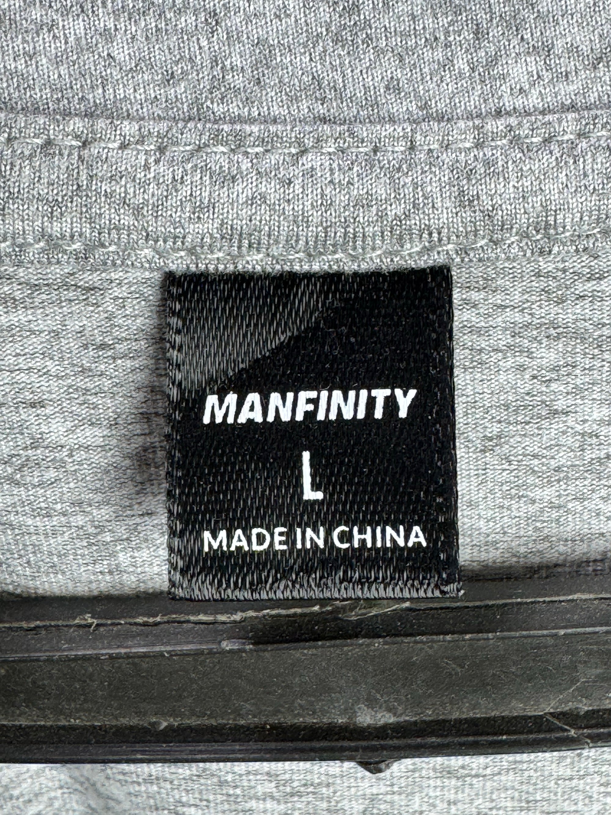 Manfinity® Large | Chest: 23" | Grey | Gym T-Shirt | Poly - Elastane | 3732 - Genuine Maal